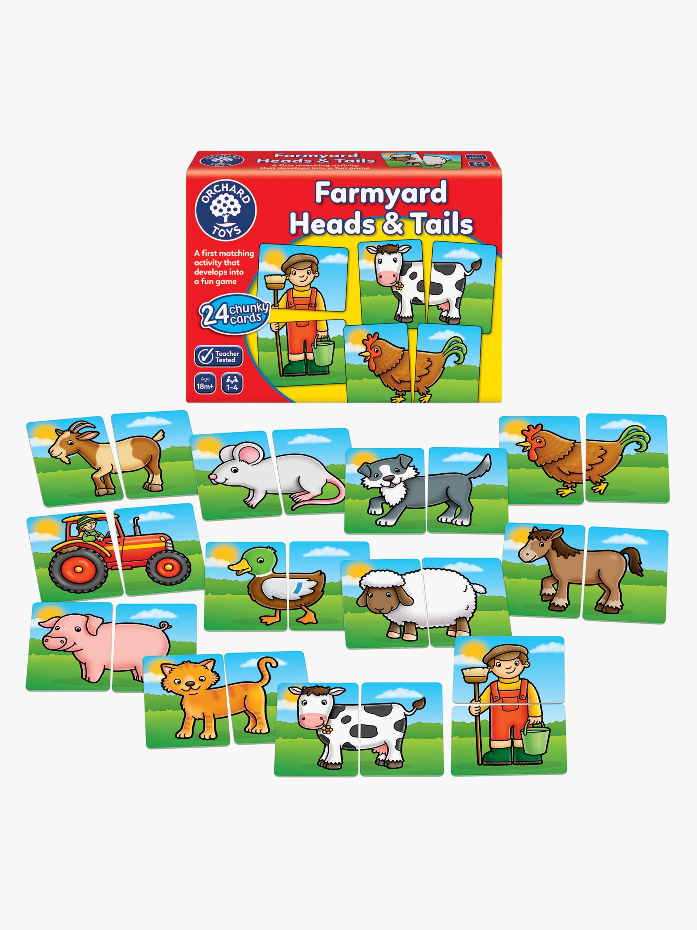 Orchard Toys Palapeli Head and Tail on the Farm 24
