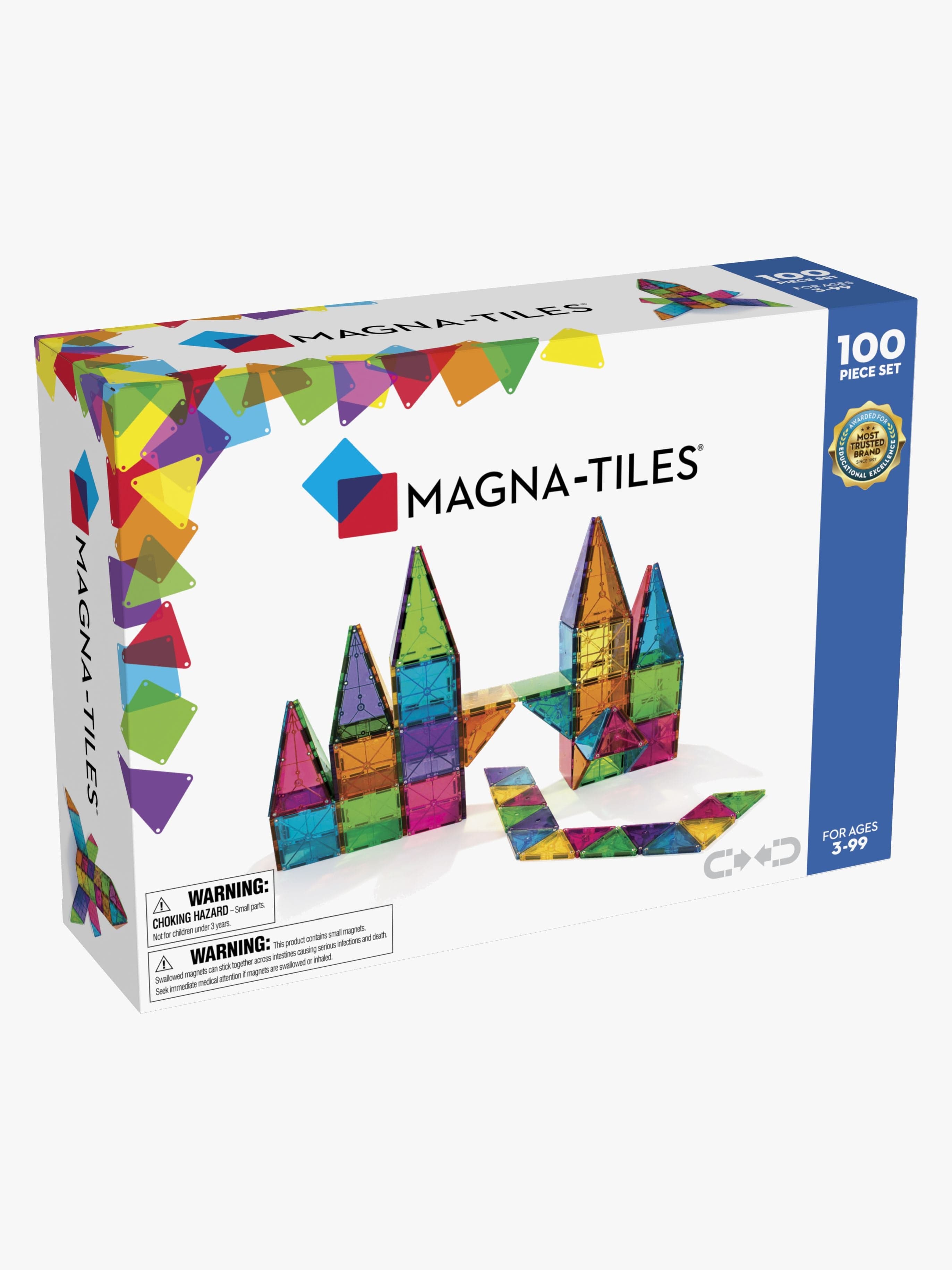 MAGNA-TILES Clear Colours Rakennussarja 100 Osaa