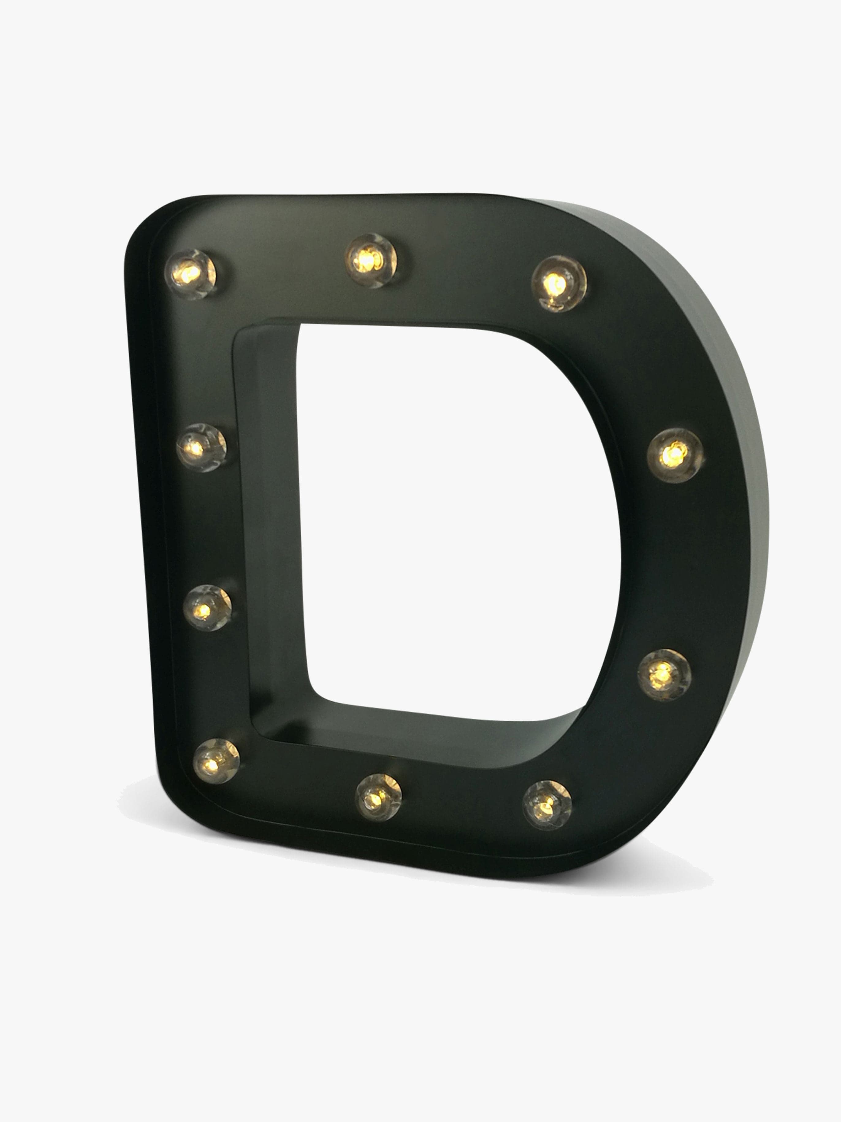 Minitude Kirjainvalaisin D, Musta