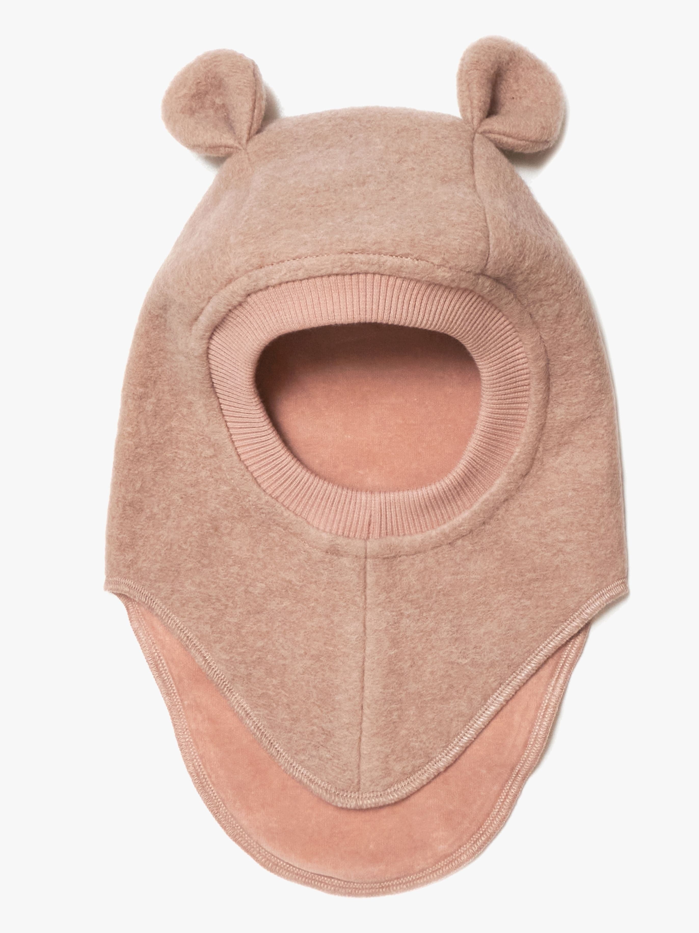 Huttelihut Kypärämyssy Merinovilla + Korvat, Rose Melange, 53