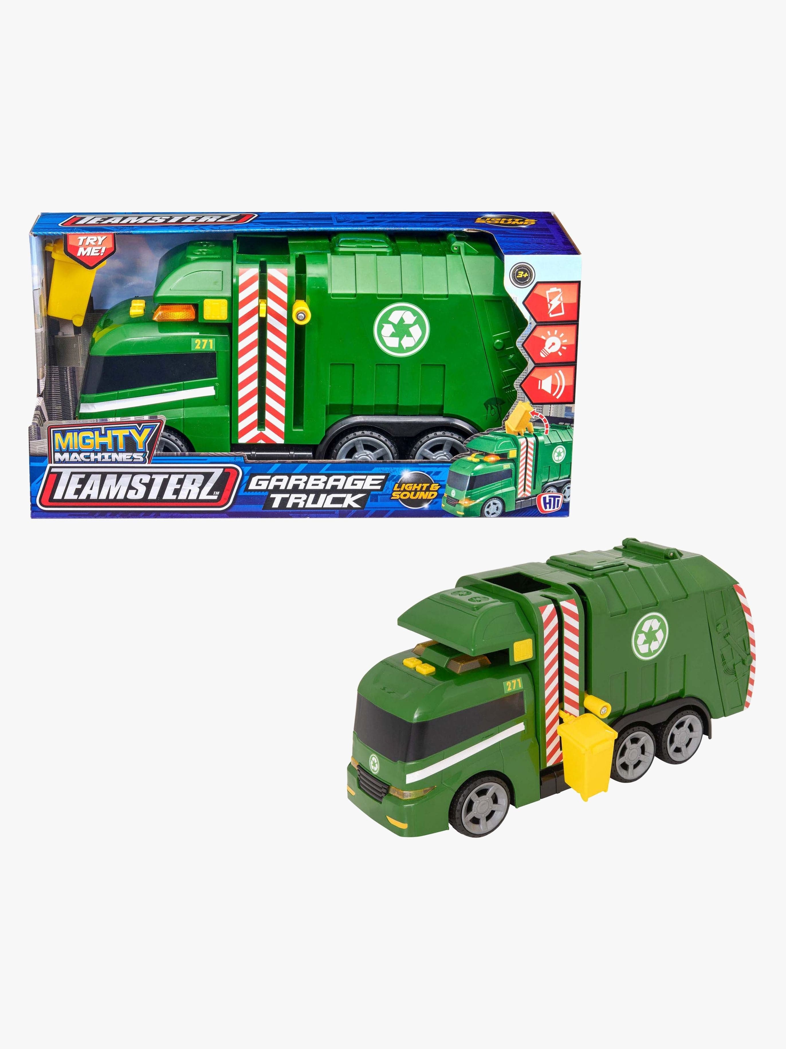 Teamsterz Mighty Machines Jäteauto + Äänet & Valot