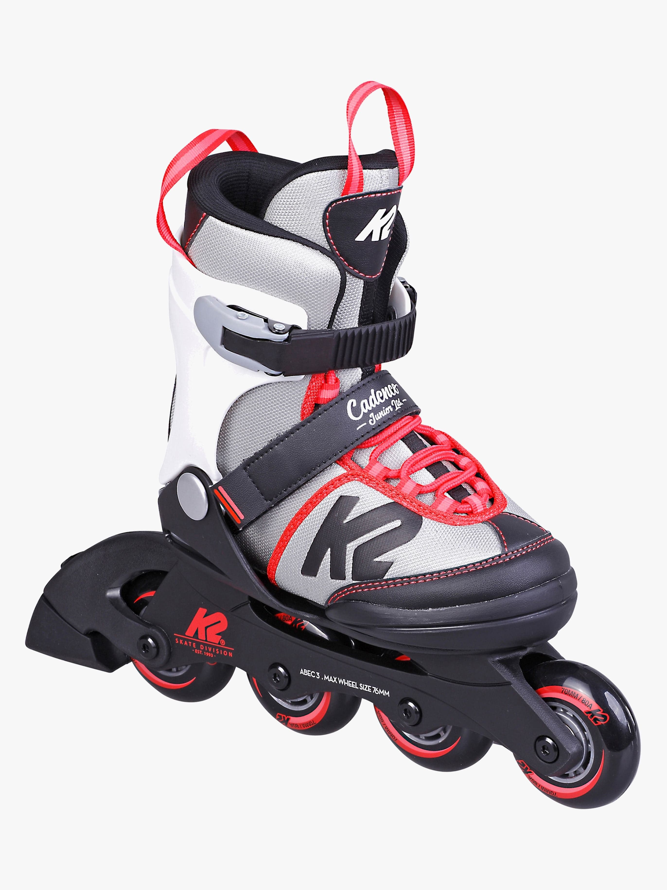 K2 Cadence G Ltd Rullaluistimet, Harmaa/Punainen, S