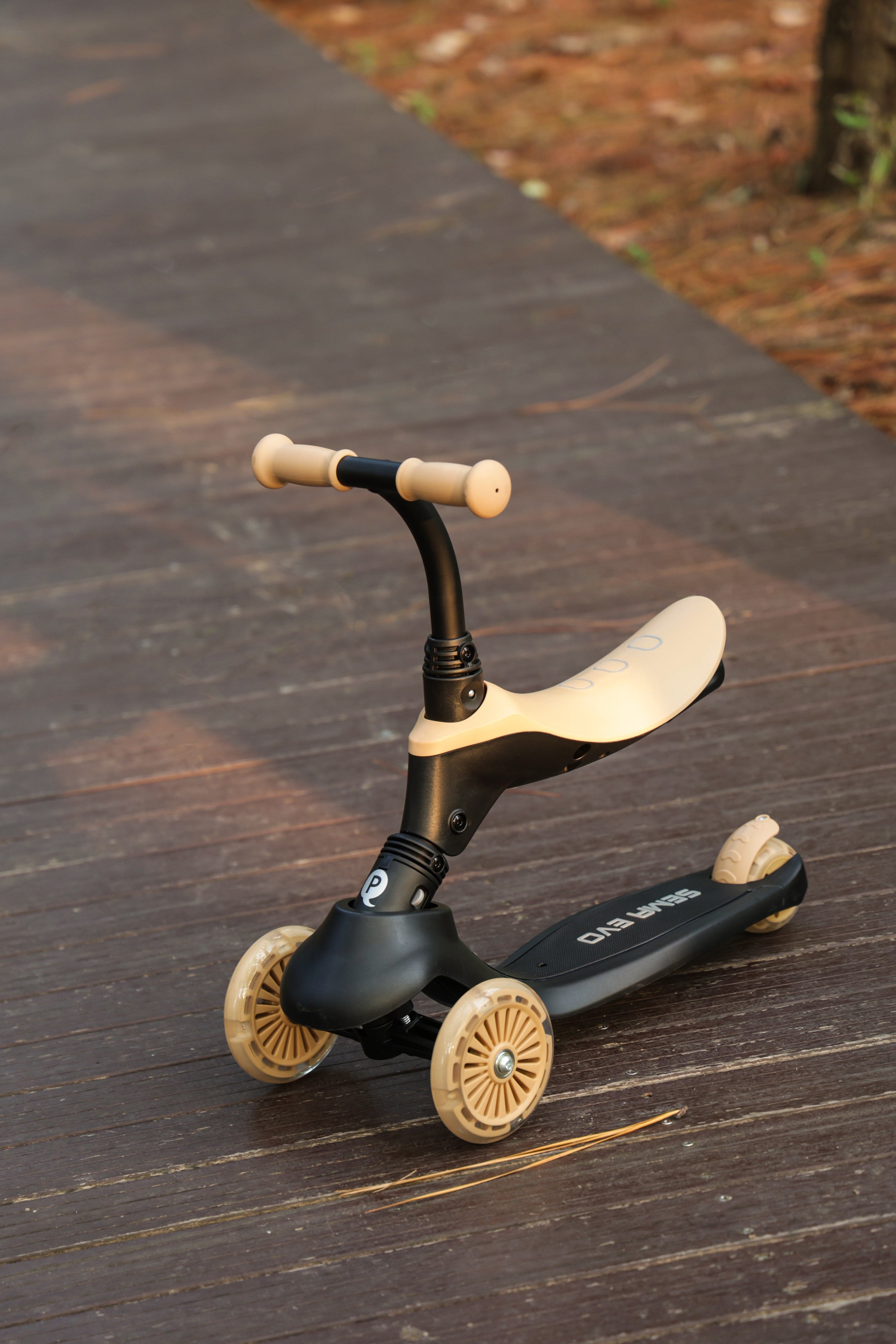 QPlay Sema Evo 5-in-1 3-pyöräinen Potkulauta, Khaki