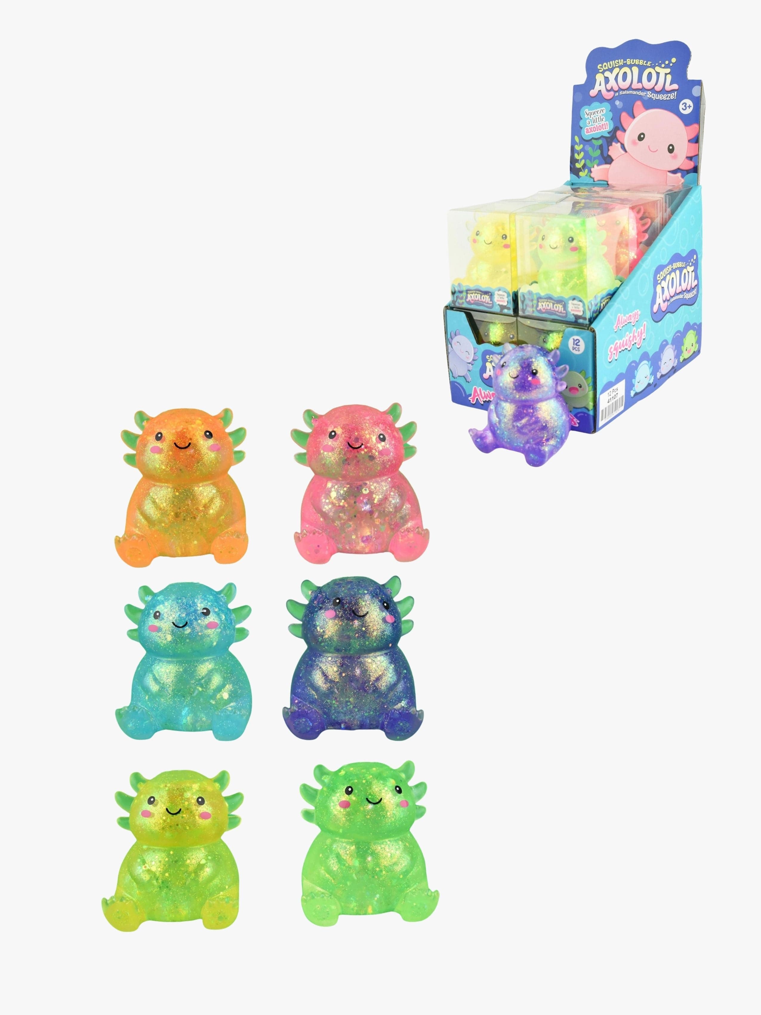 Robetoy Squishy Aksolotli Glitter 7 cm Lajiteltu
