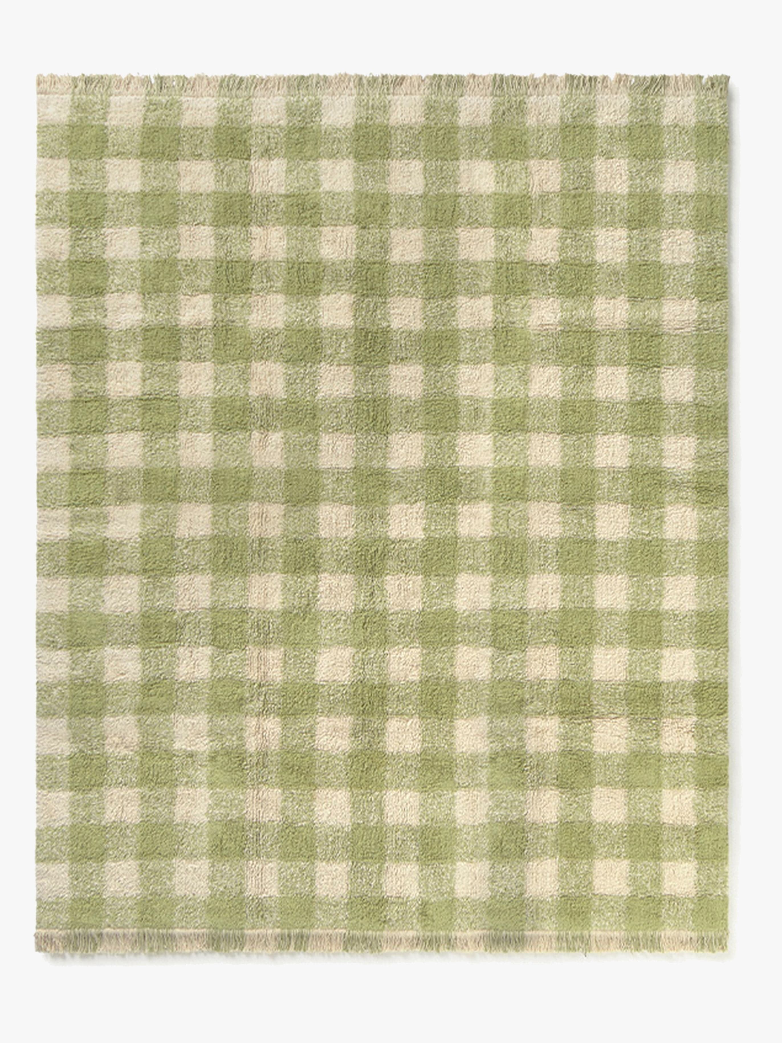 Lorena Canals Pestävä Vichy Matto 150x180 cm, Matcha