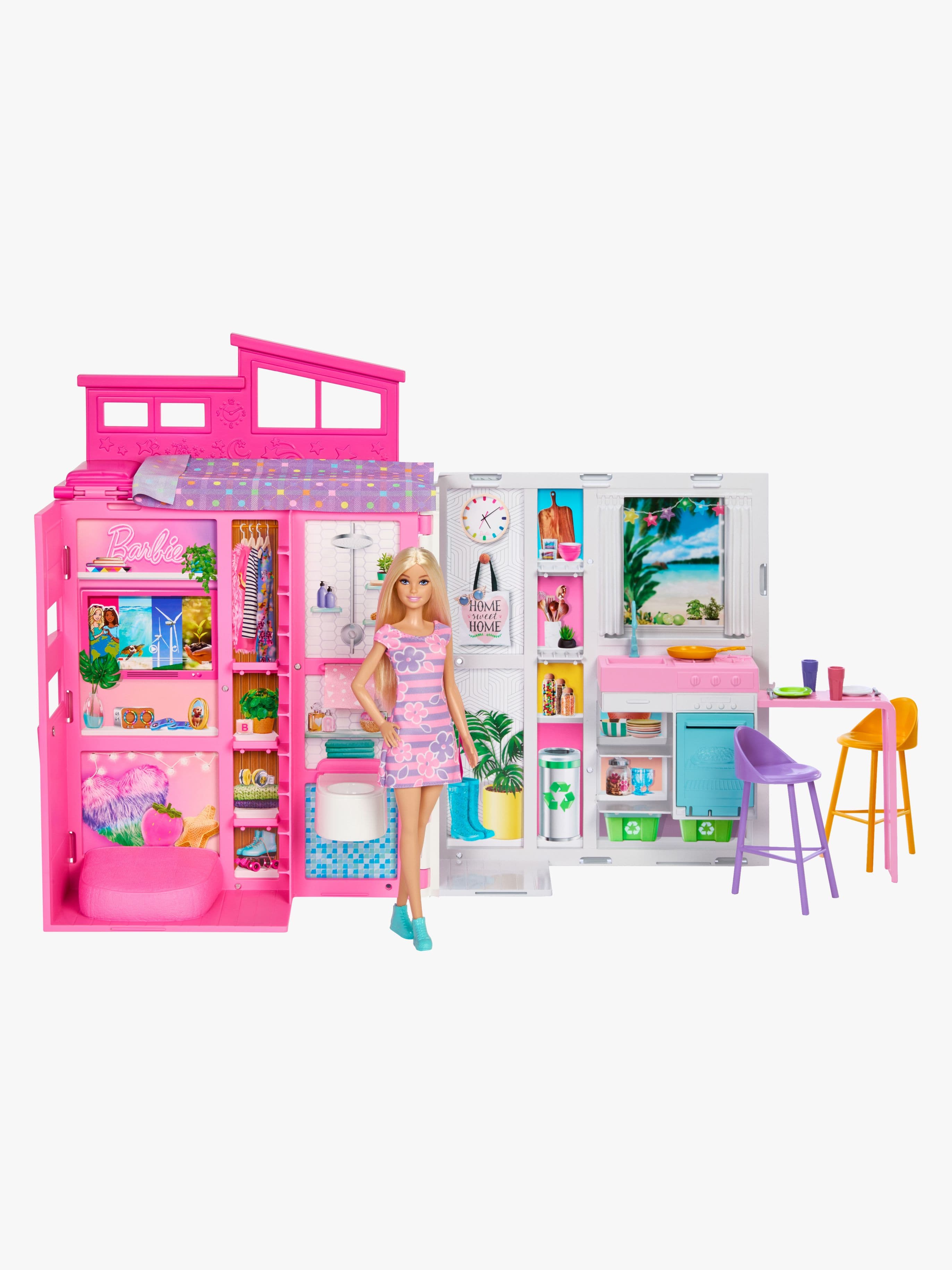 Barbie Leikkisetti + Nukke Getaway House
