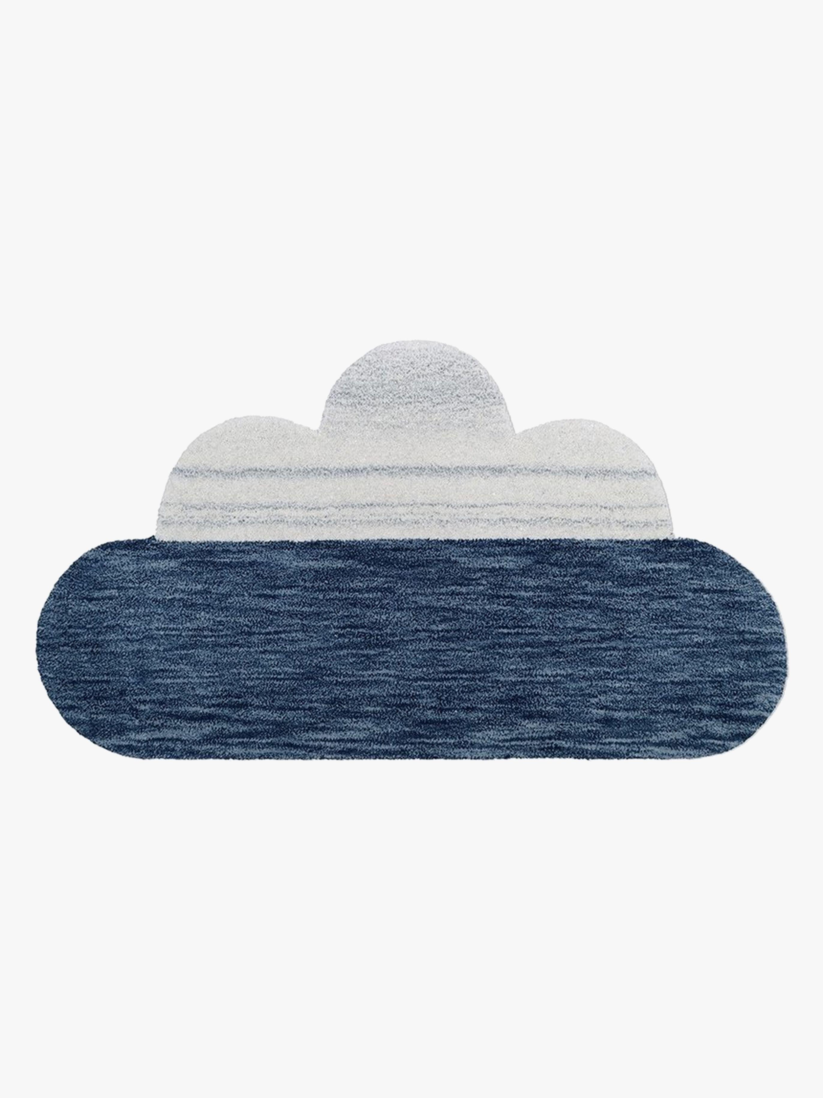 Nattiot Matto 120x70 Pilvi, Blue, Snow White & Grey