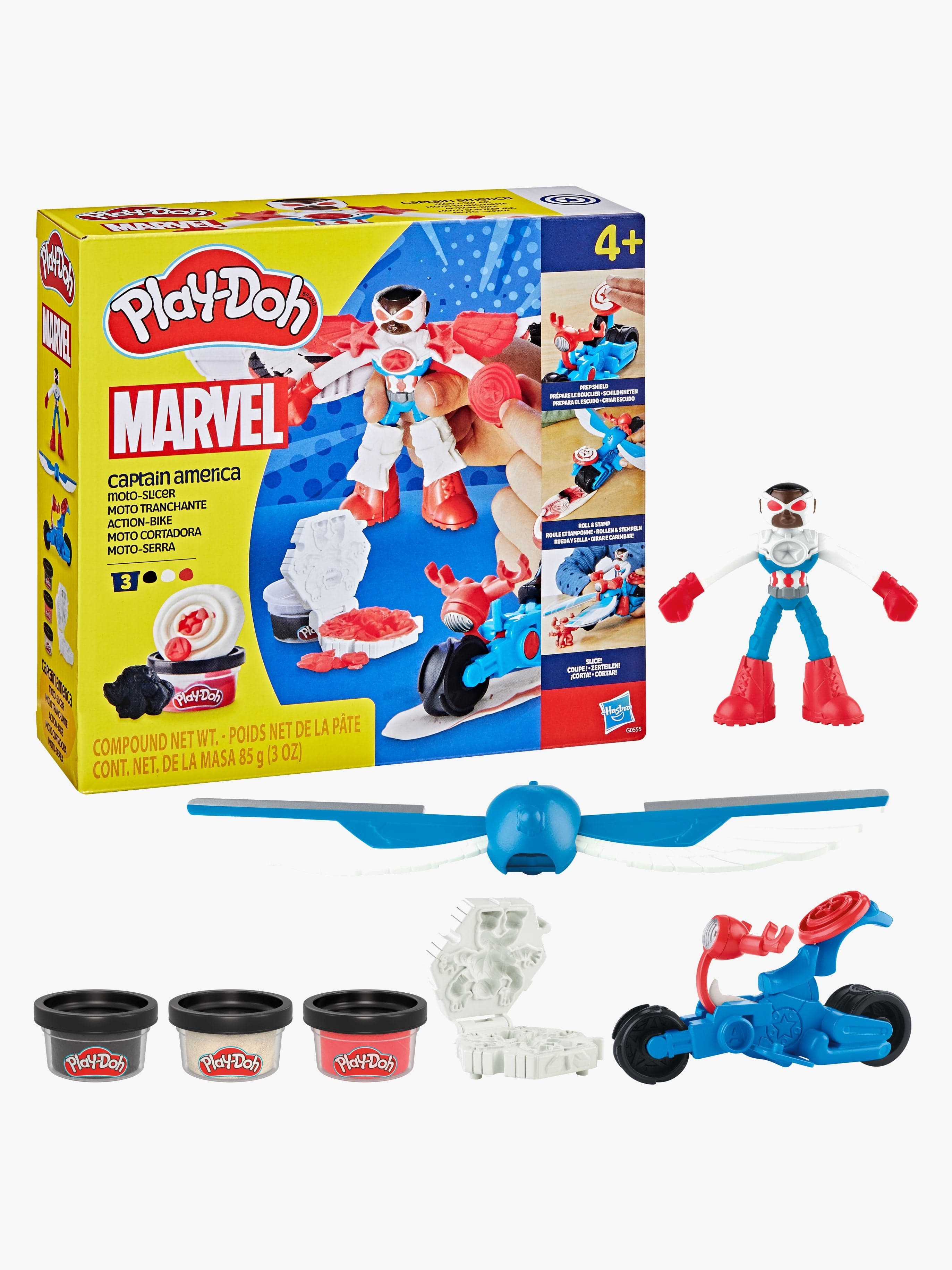 Play-Doh Captain America Leikkisetti Moto-Slicer
