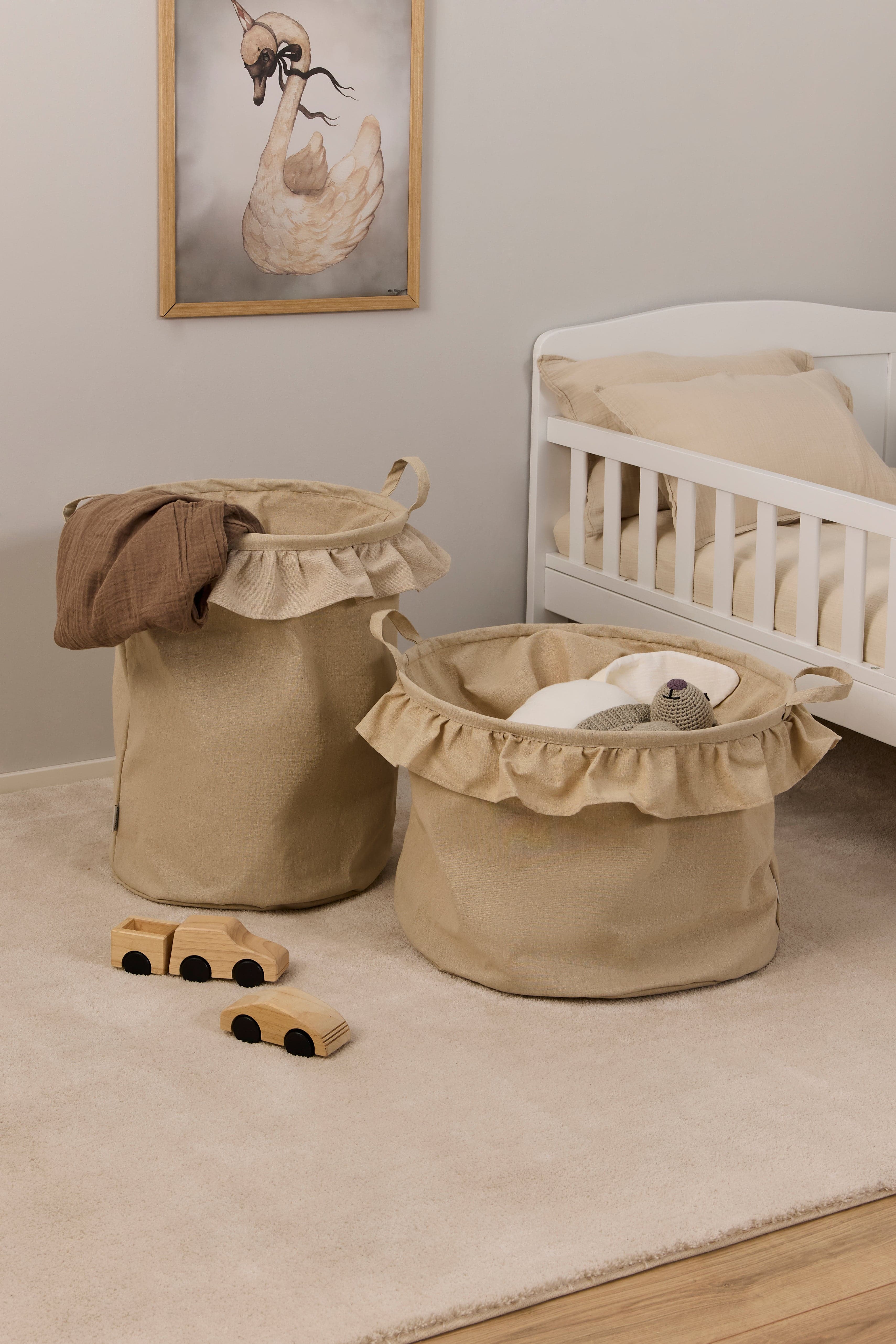 Alice & Fox DEMI Säilytyskorit 2-pack, Beige Linen