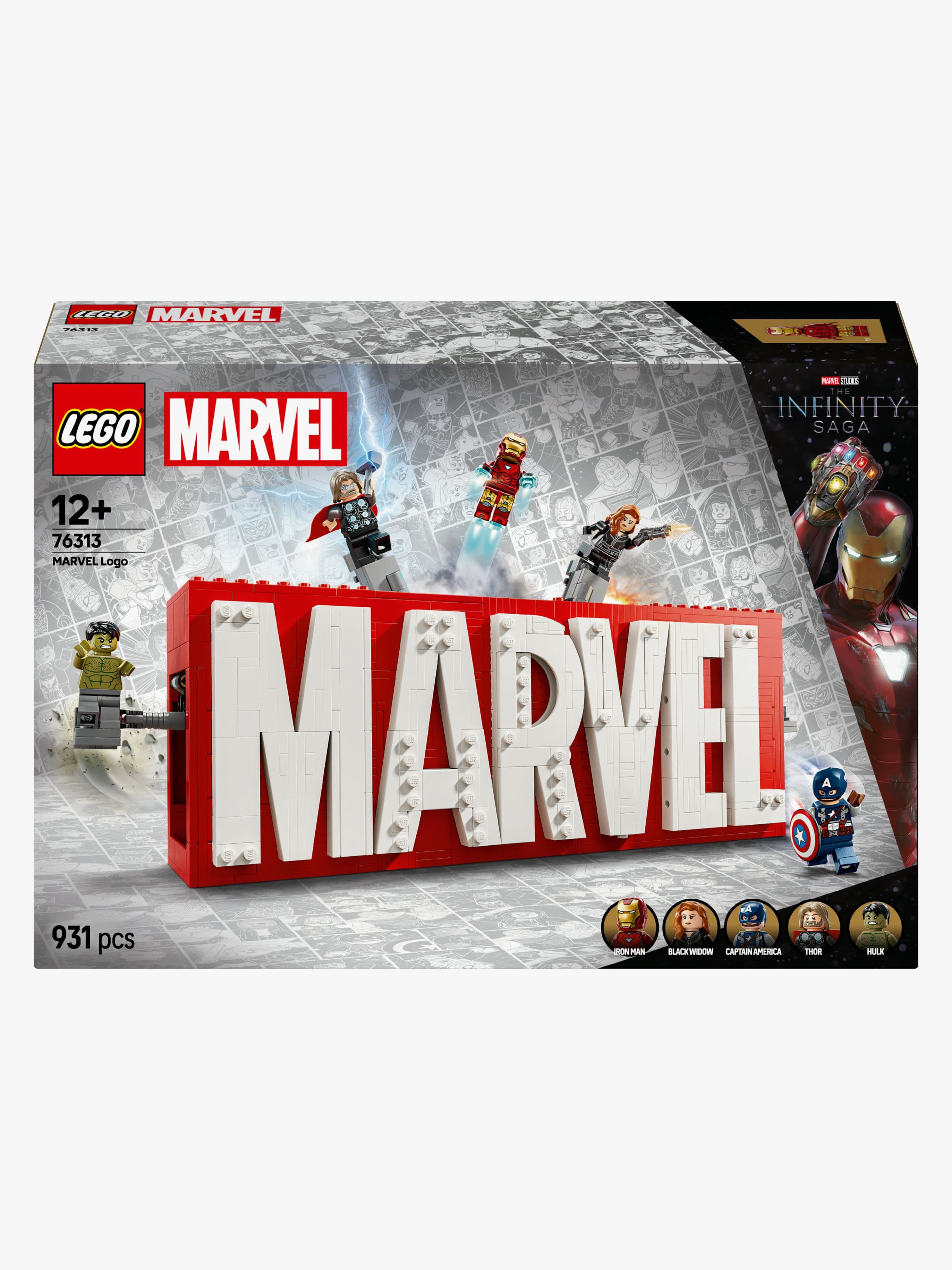 LEGO Super Heroes 76313 MARVEL-logo ja minihahmot
