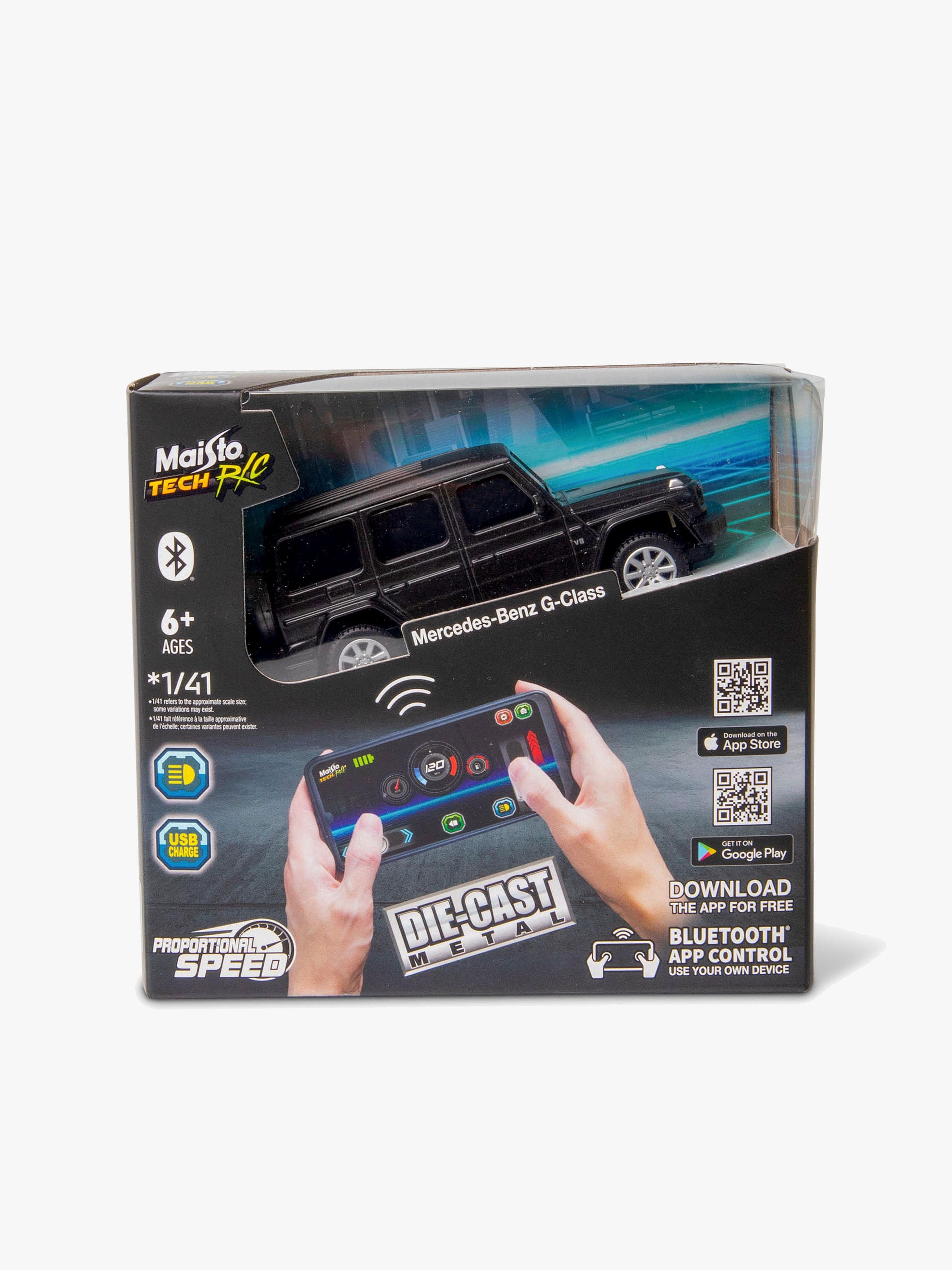 Maisto Tech Kauko-ohjattava Auto Mini Metal Die-Cast Bluetooth Mercedes G-Class 1:41