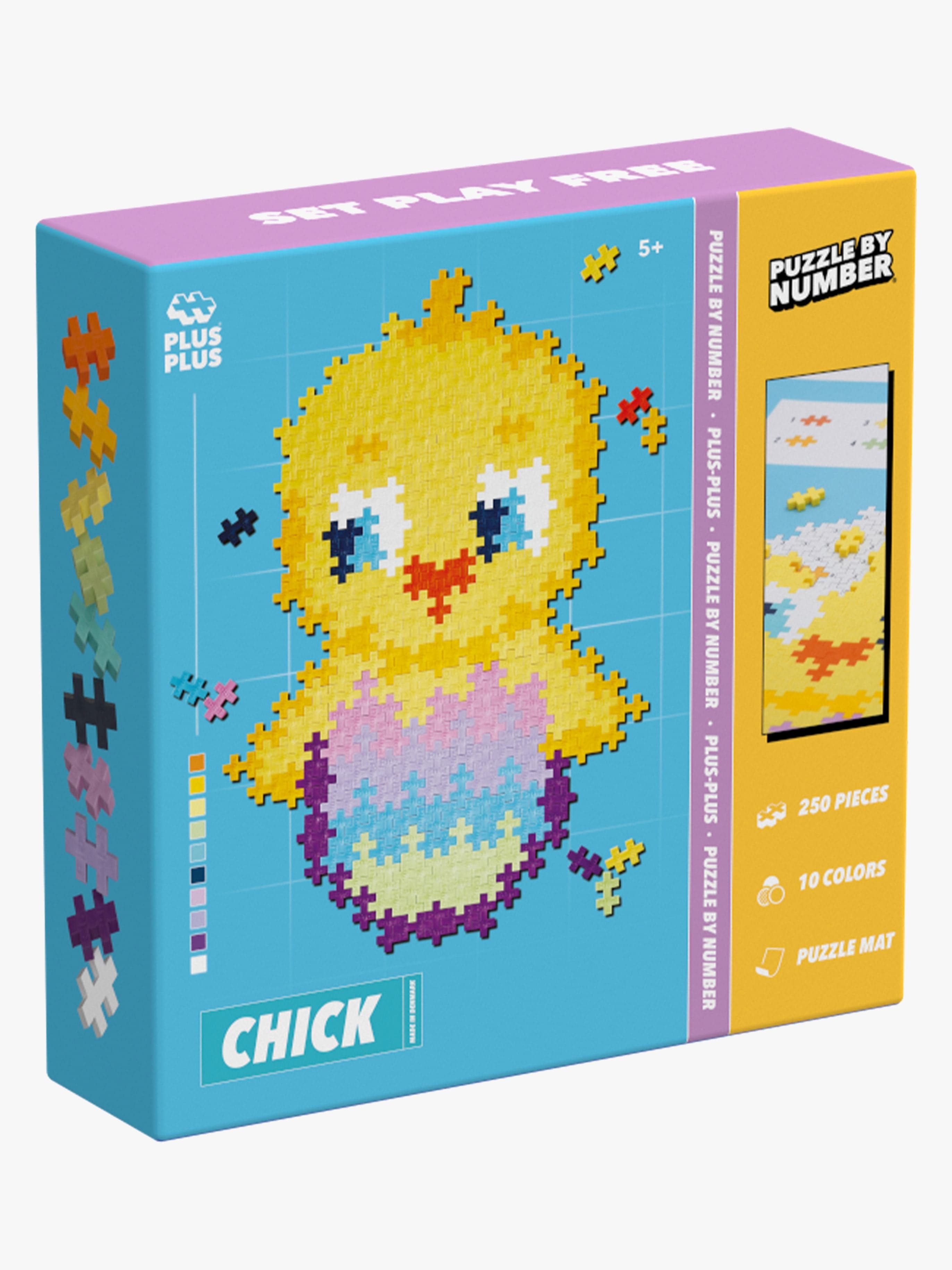 Plus-Plus Puzzle By Numbers Chick Rakennussarja 250 Osaa
