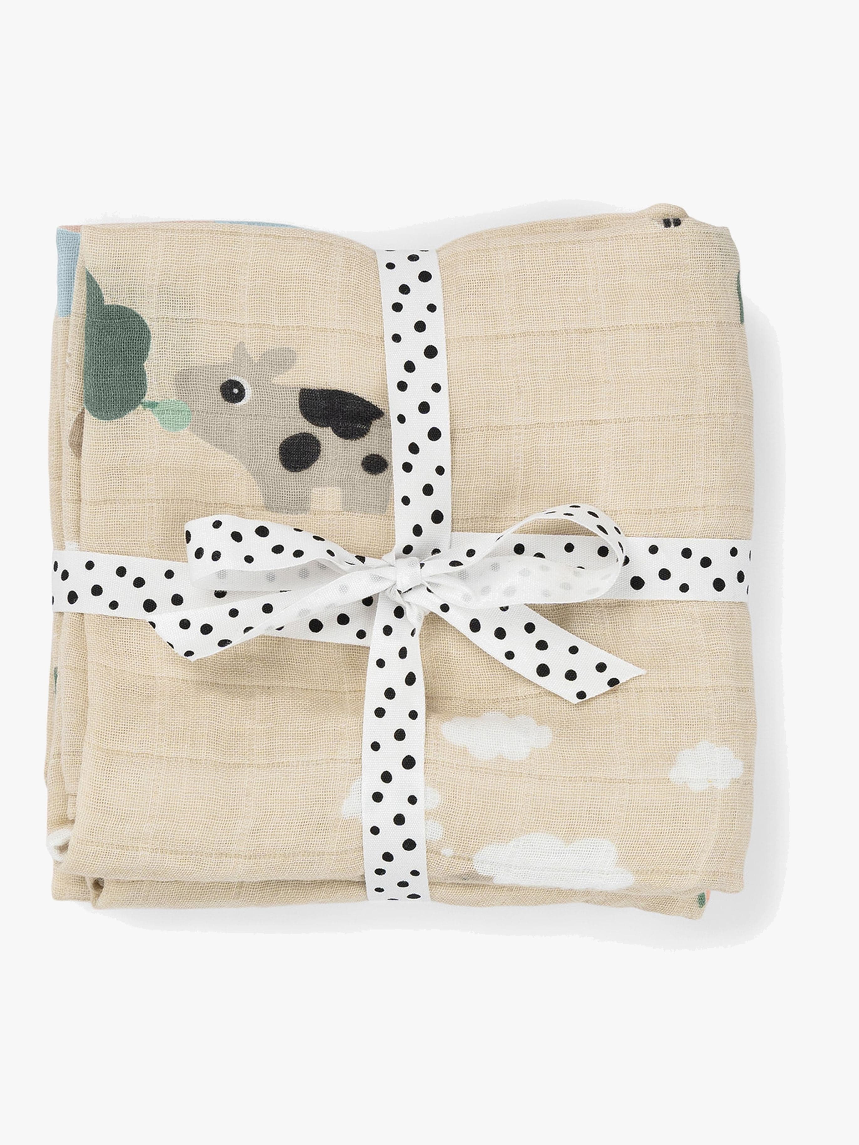 Done By Deer Tiny Farm Musliiniviltti 2-pack, Sand