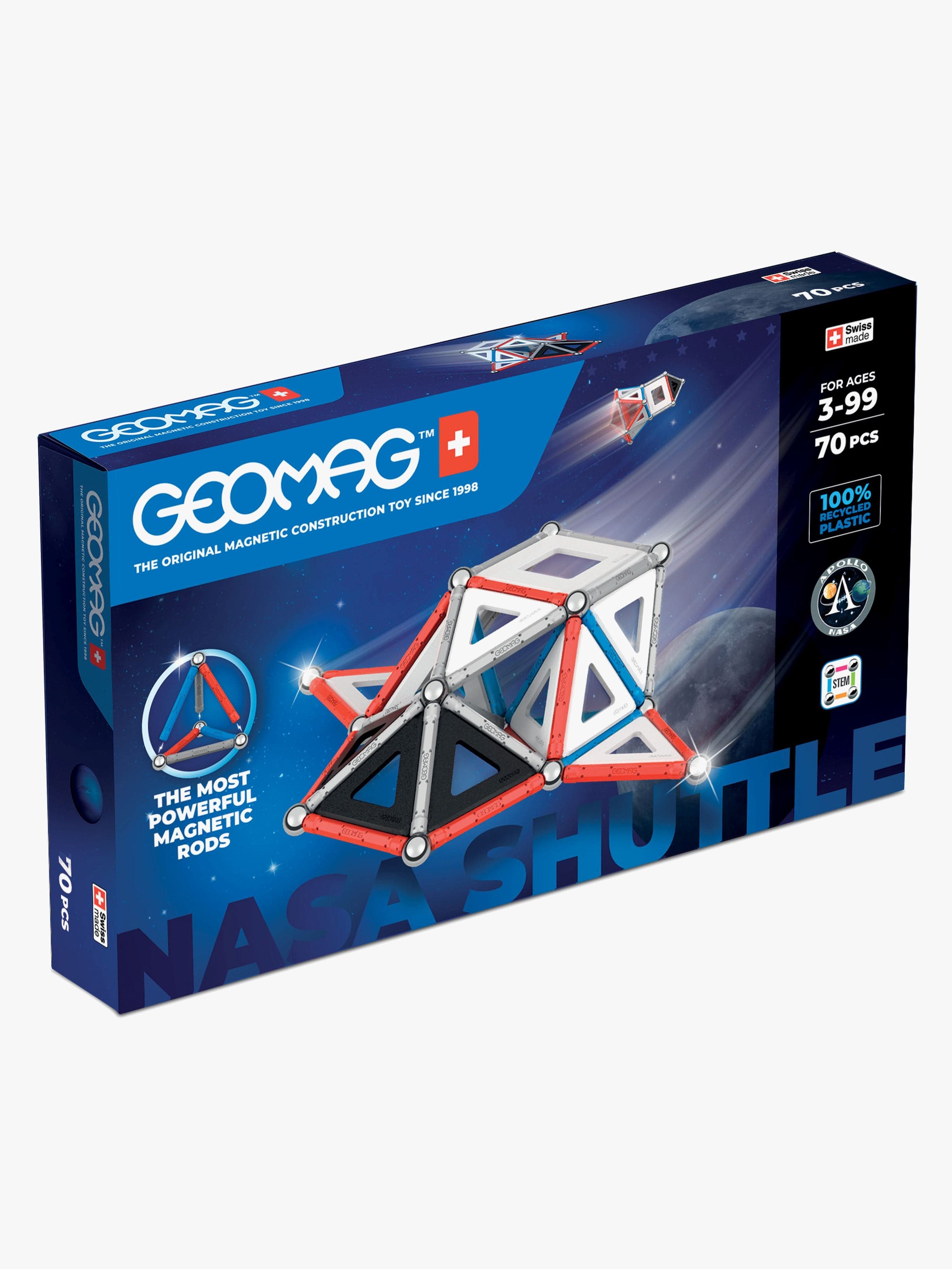 Geomag Classic Panels NASA Shuttle Rakennussarja 70 Osaa