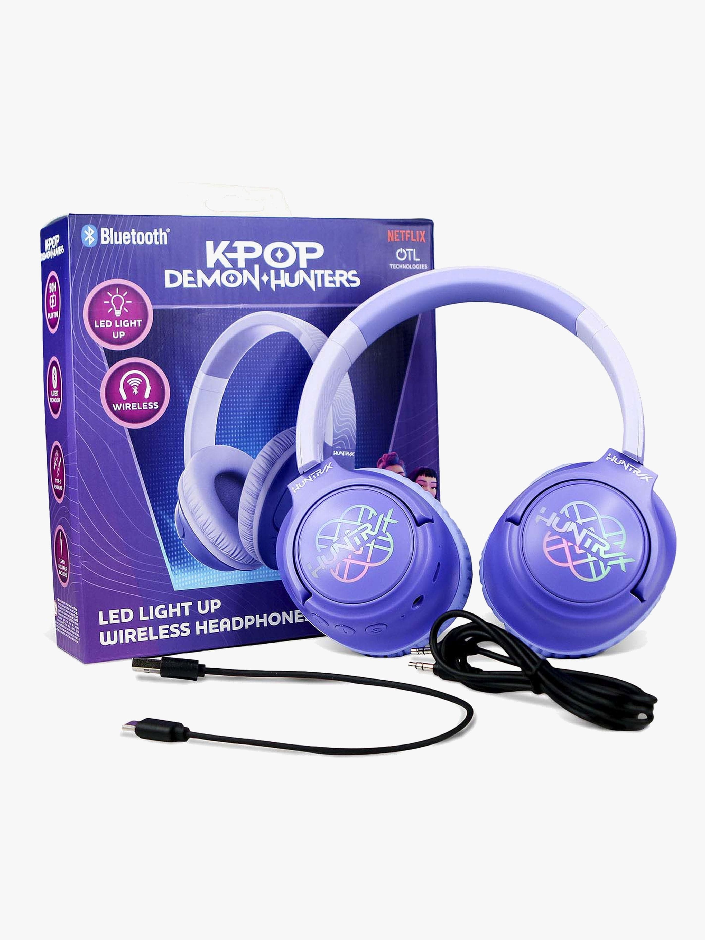 OTL K-Pop Demon Hunters Langattomat Kuulokkeet LED-Valoilla Huntrix