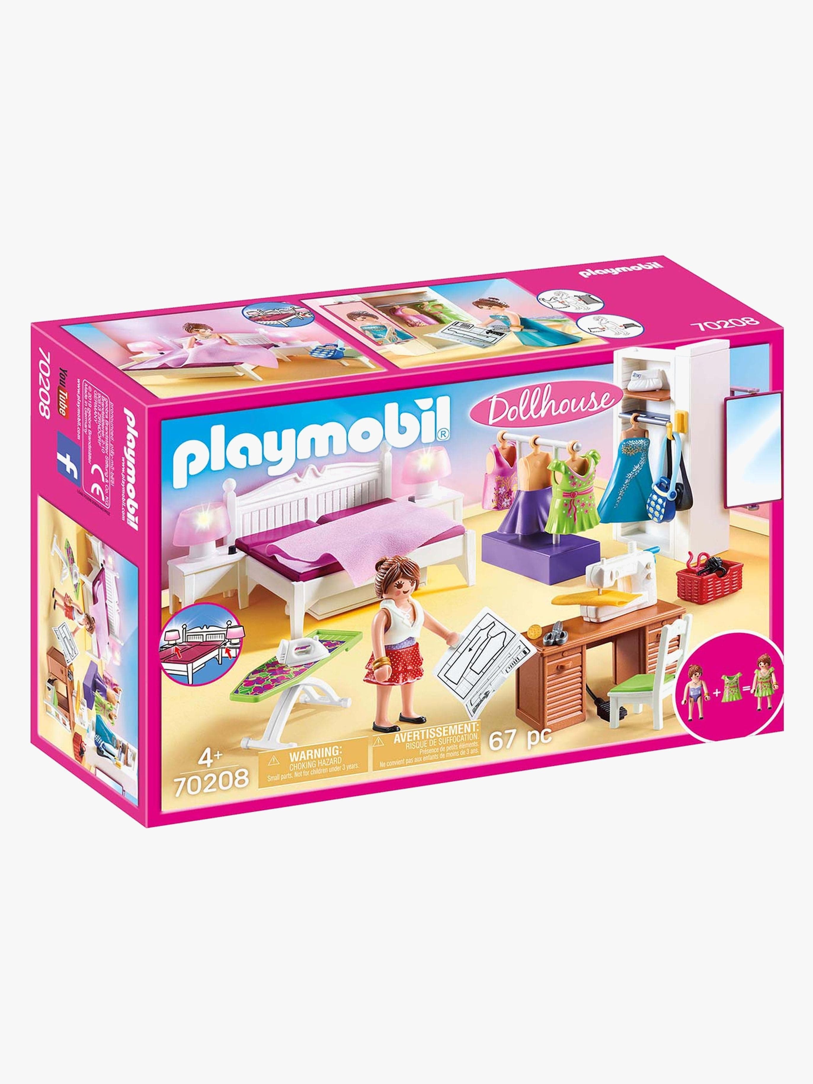 Playmobil 70208 Dollhouse Makuuhuone Ja Ompelunurkkaus