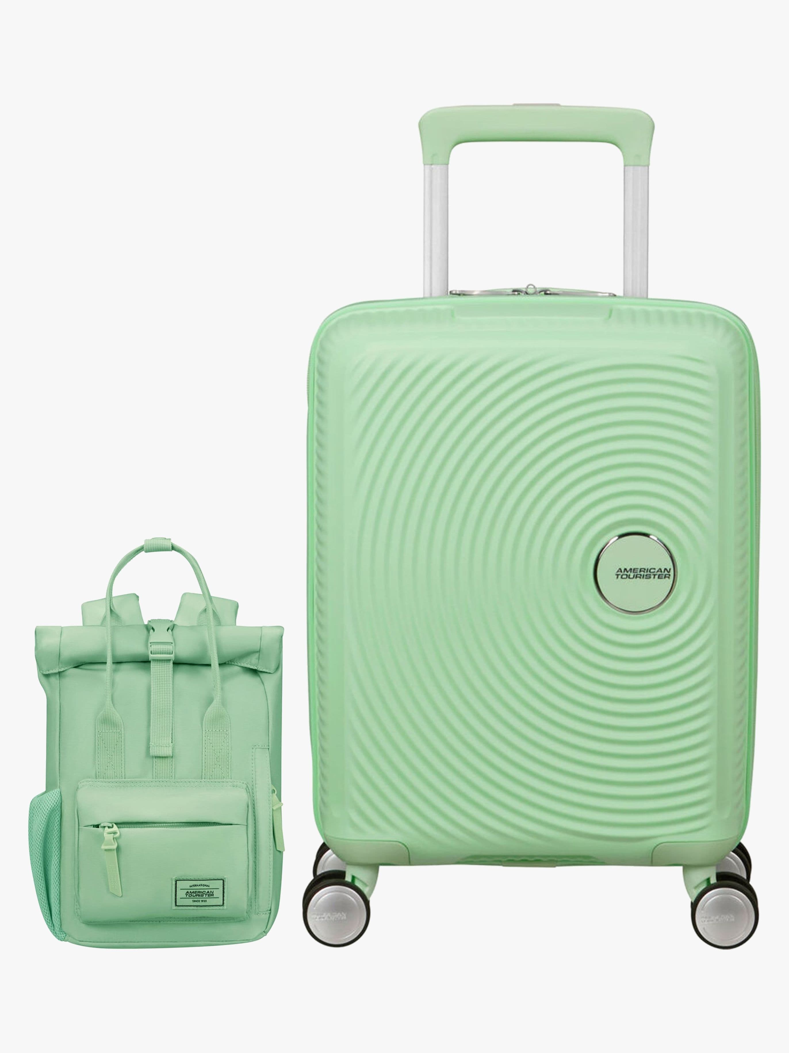 American Tourister Soundbox Matkalaukku 22L + Urban Groove City 7L Mini Reppu, Pastel Green