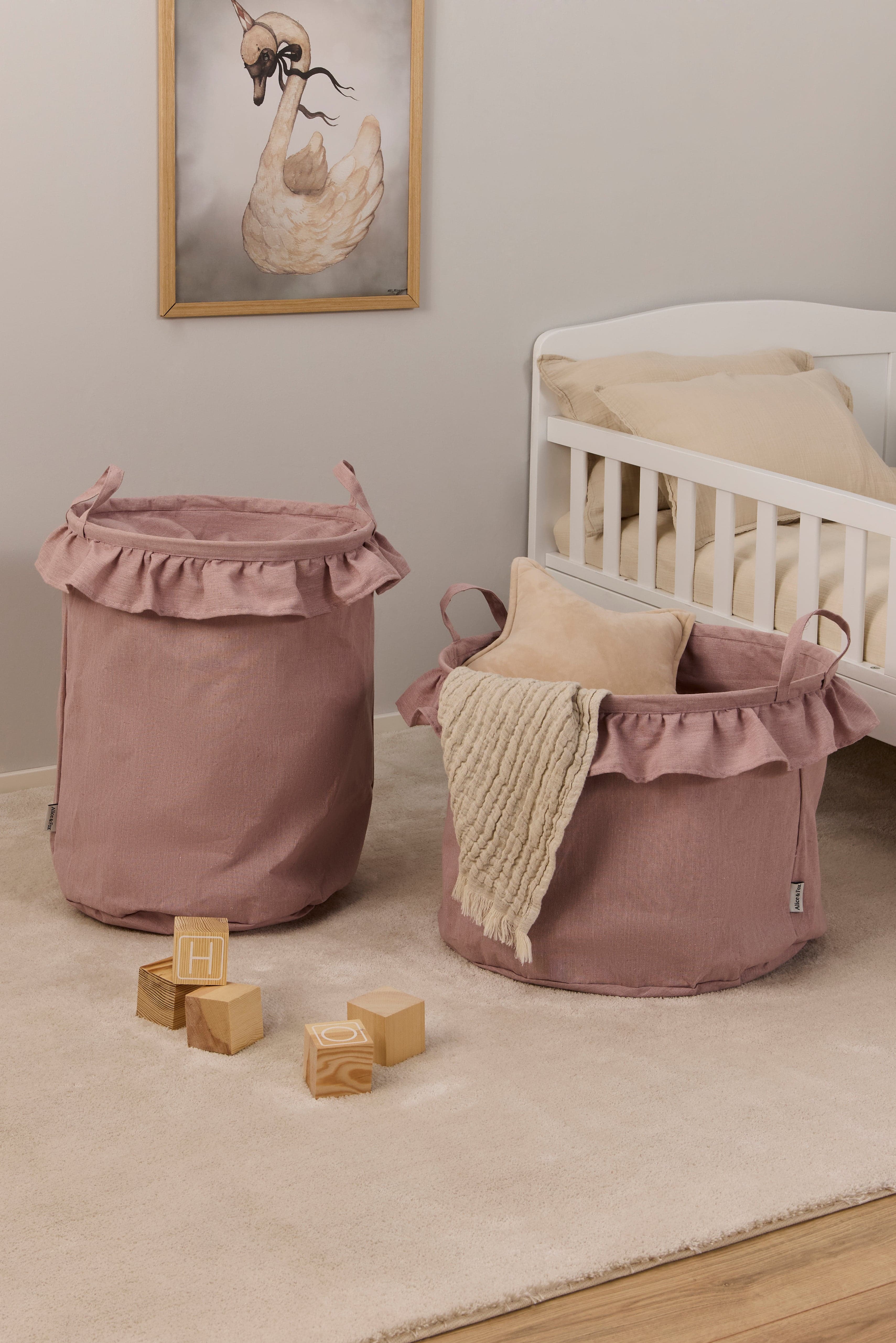 Alice & Fox DEMI Säilytyskorit 2-pack, Vaaleanpunainen