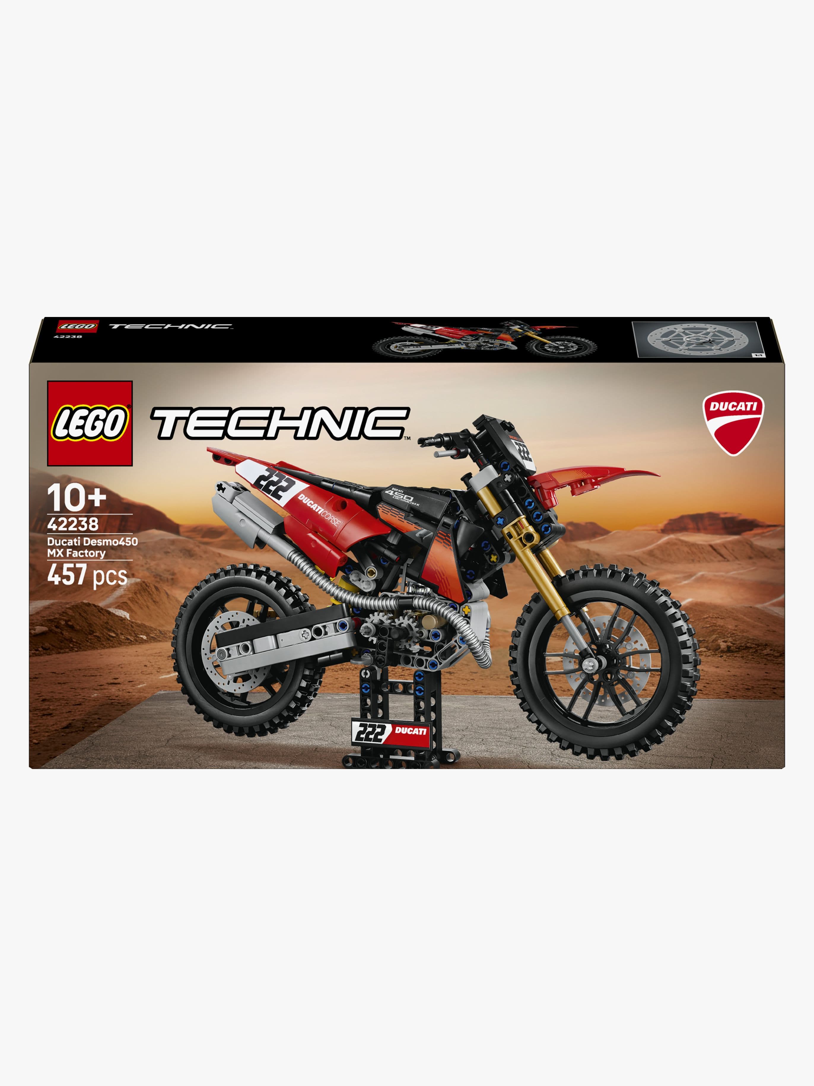LEGO Technic 42238 Ducati Desmo450 MX Factory ‑moottoripyörä