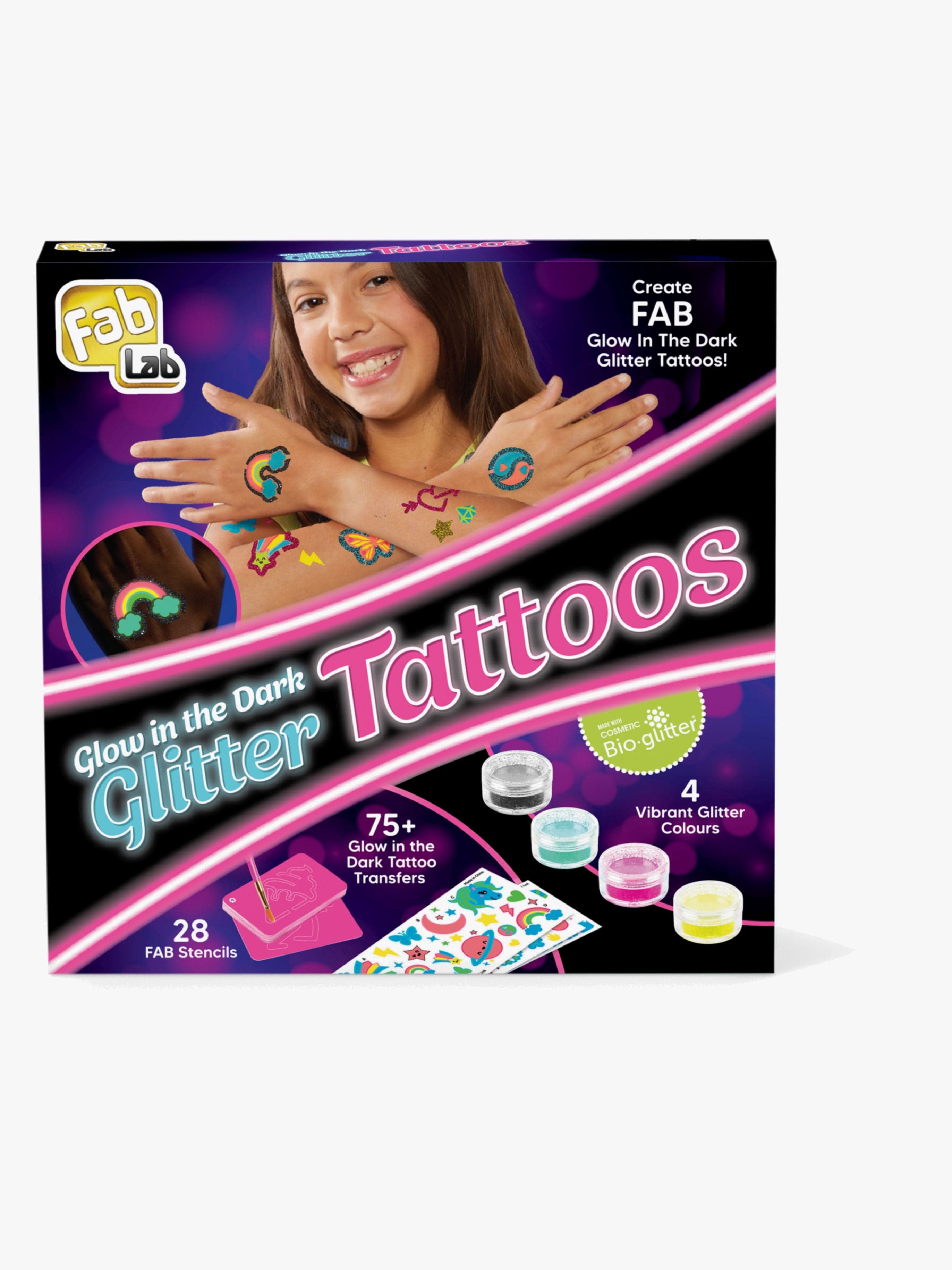 Fab Lab Tatuoinnit Glow In The Dark Glitter