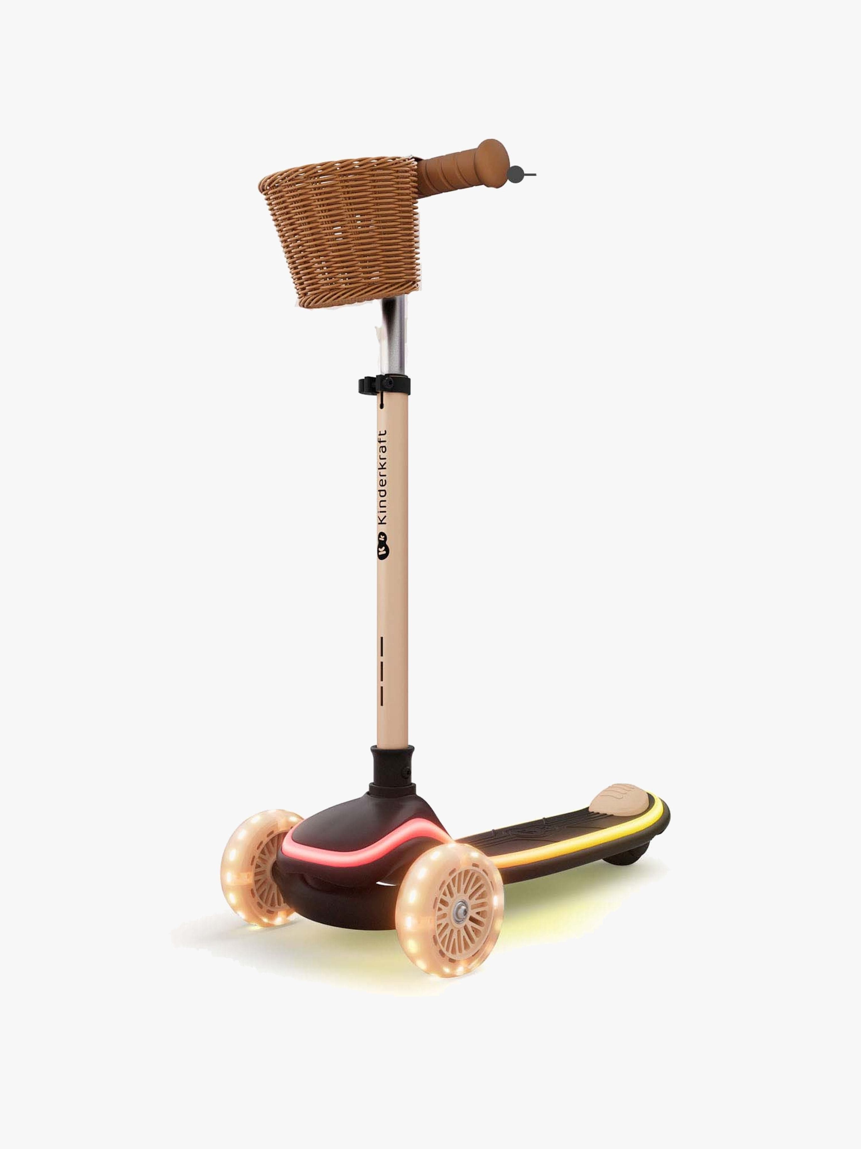 Kinderkraft Kokoontaitettava 3-pyöräinen Potkulauta, Beige