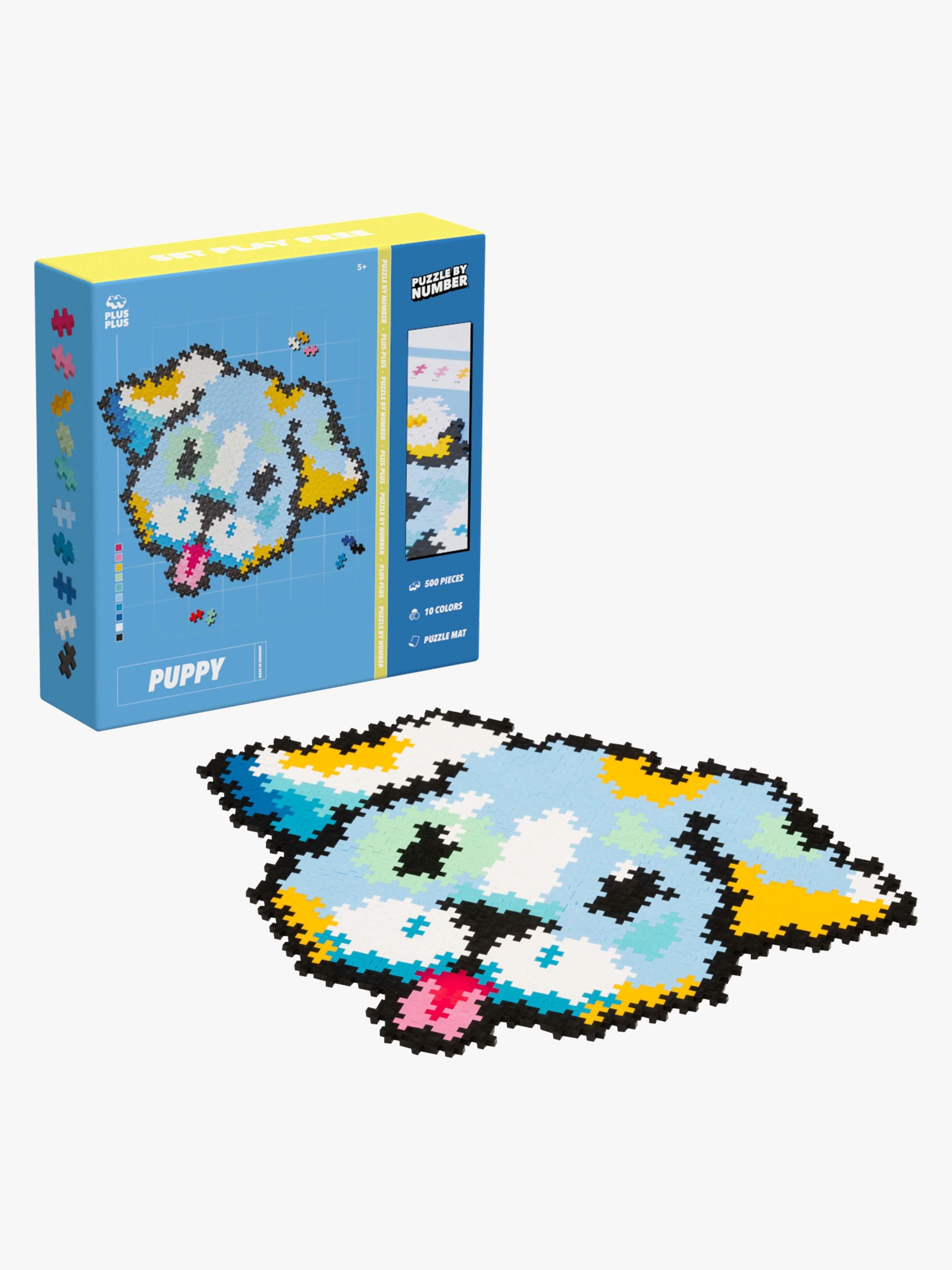Plus-Plus Puzzle By Number Rakennussarja Koiranpentu 500 Osaa