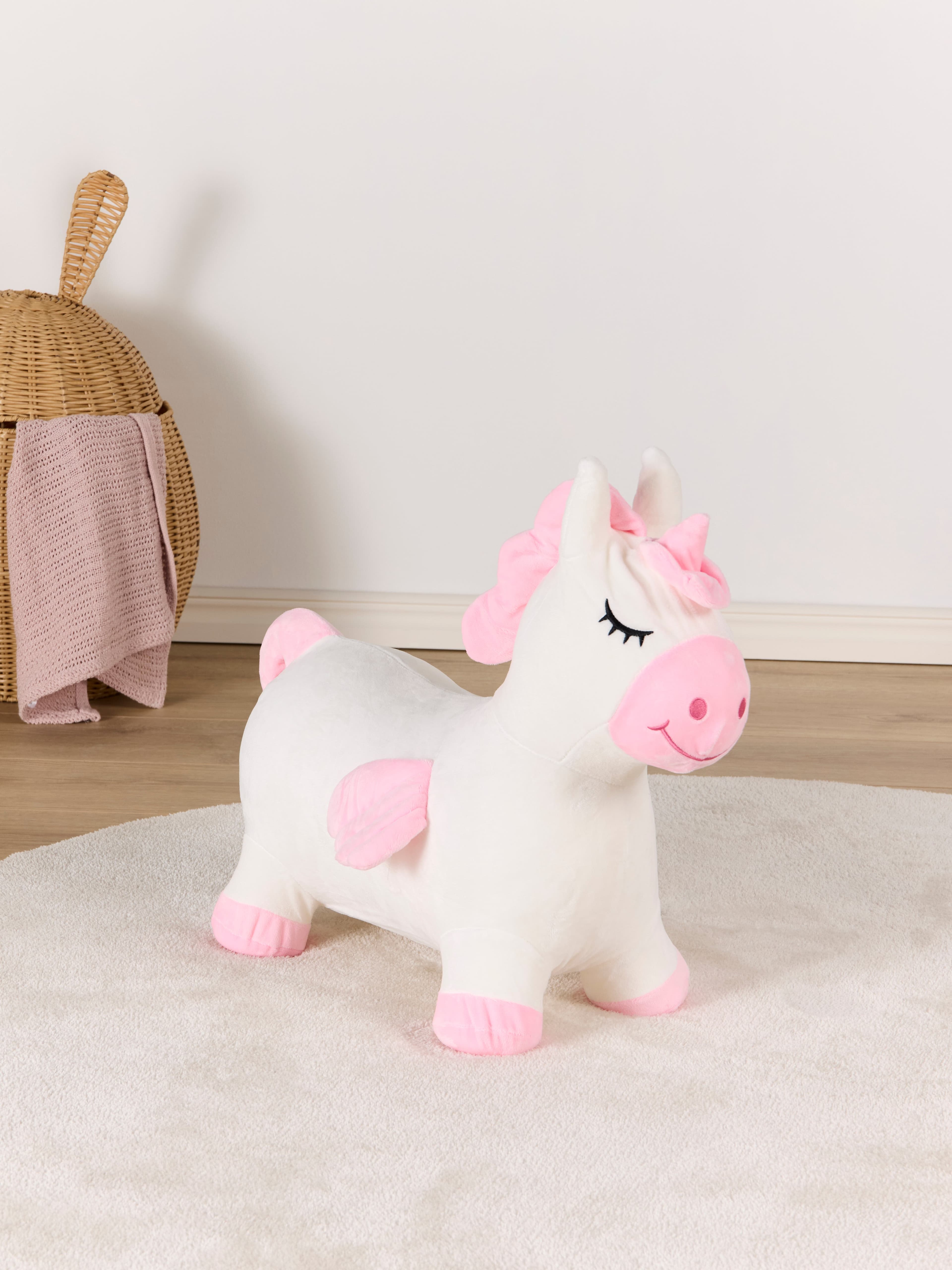 Cloudberry Castle Pomppueläin Yksisarvinen + Plyysipäällinen, Valkoinen