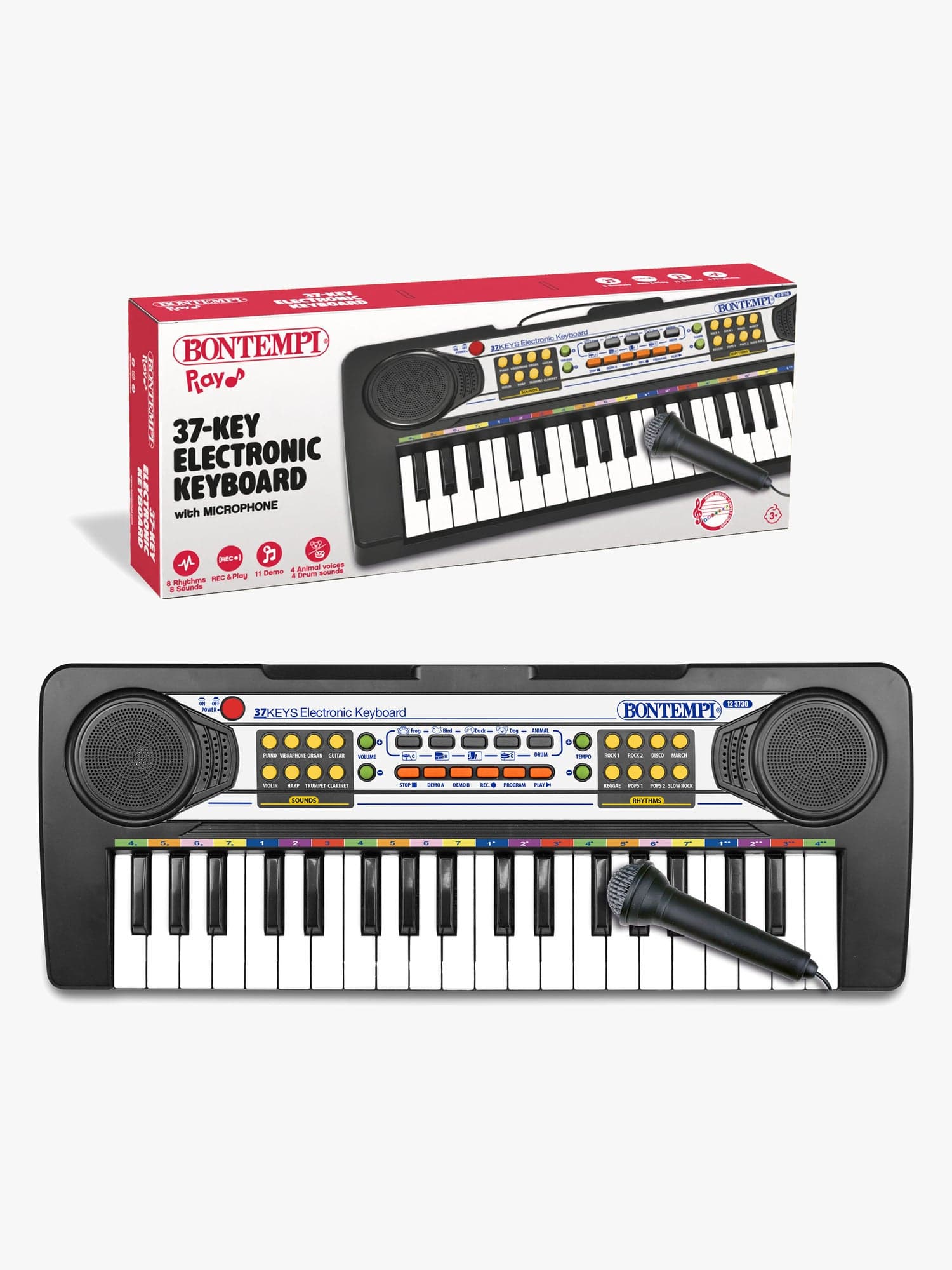 Bontempi Kosketinsoitin + Mikrofoni 37 Kosketinta