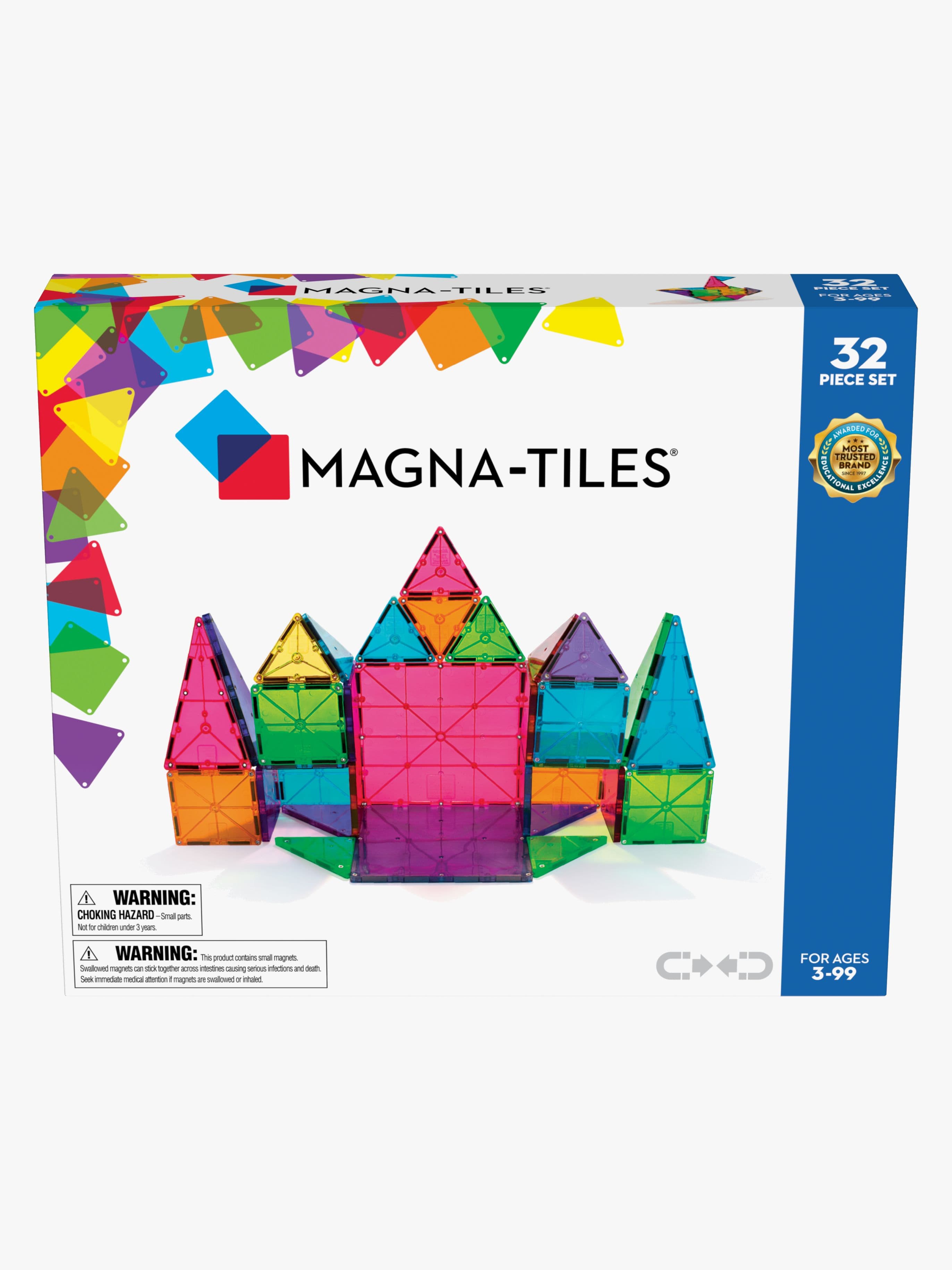MAGNA-TILES Clear Colours Rakennussarja 32