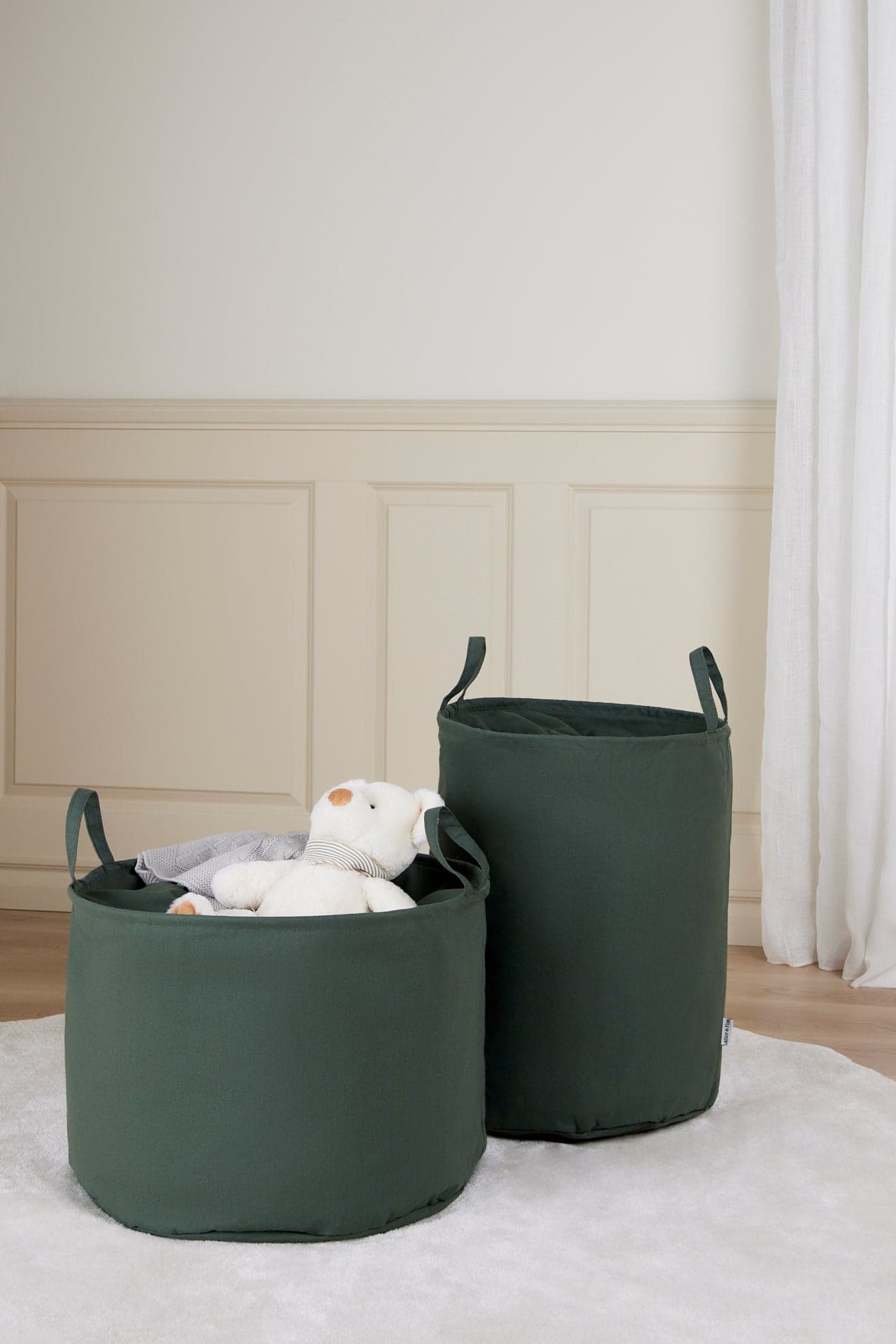 Alice & Fox DINA Säilytyskori 2-pack, Dusty Green