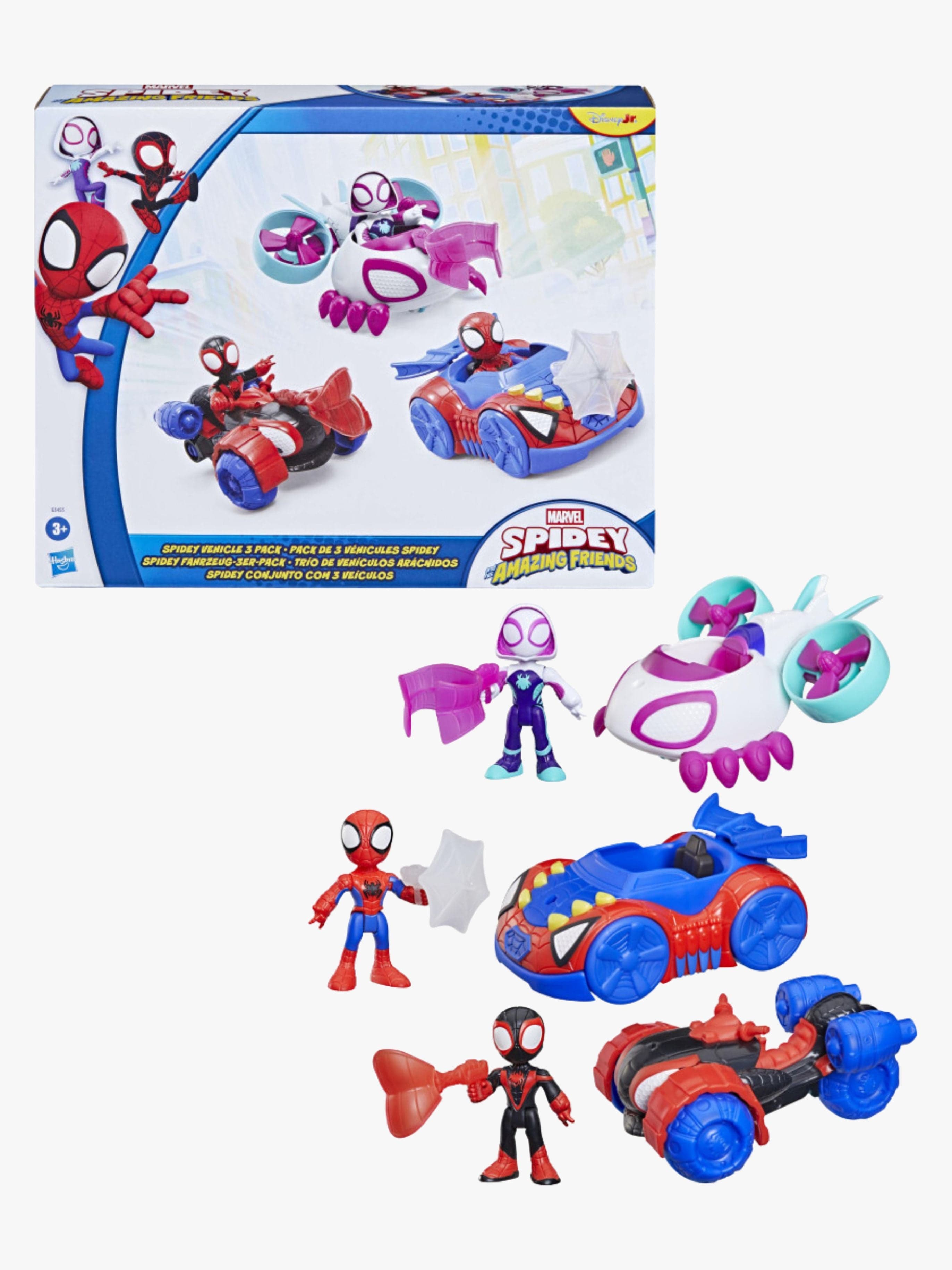 Spidey And His Amazing Friends Figuuri + Ajoneuvo 3-pack