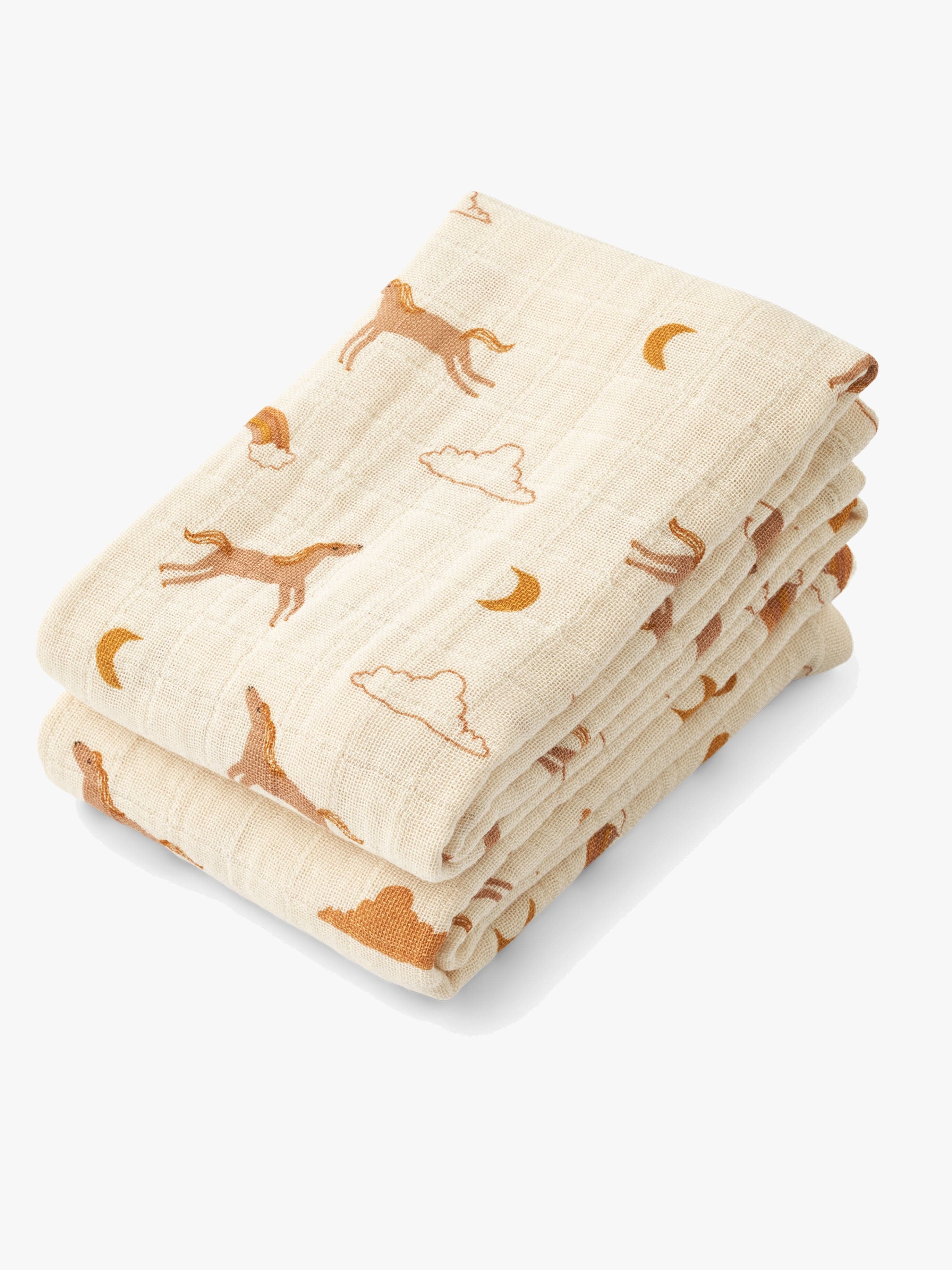 LIEWOOD Lewis Musliiniviltti 2-pack, Dream/Ecru