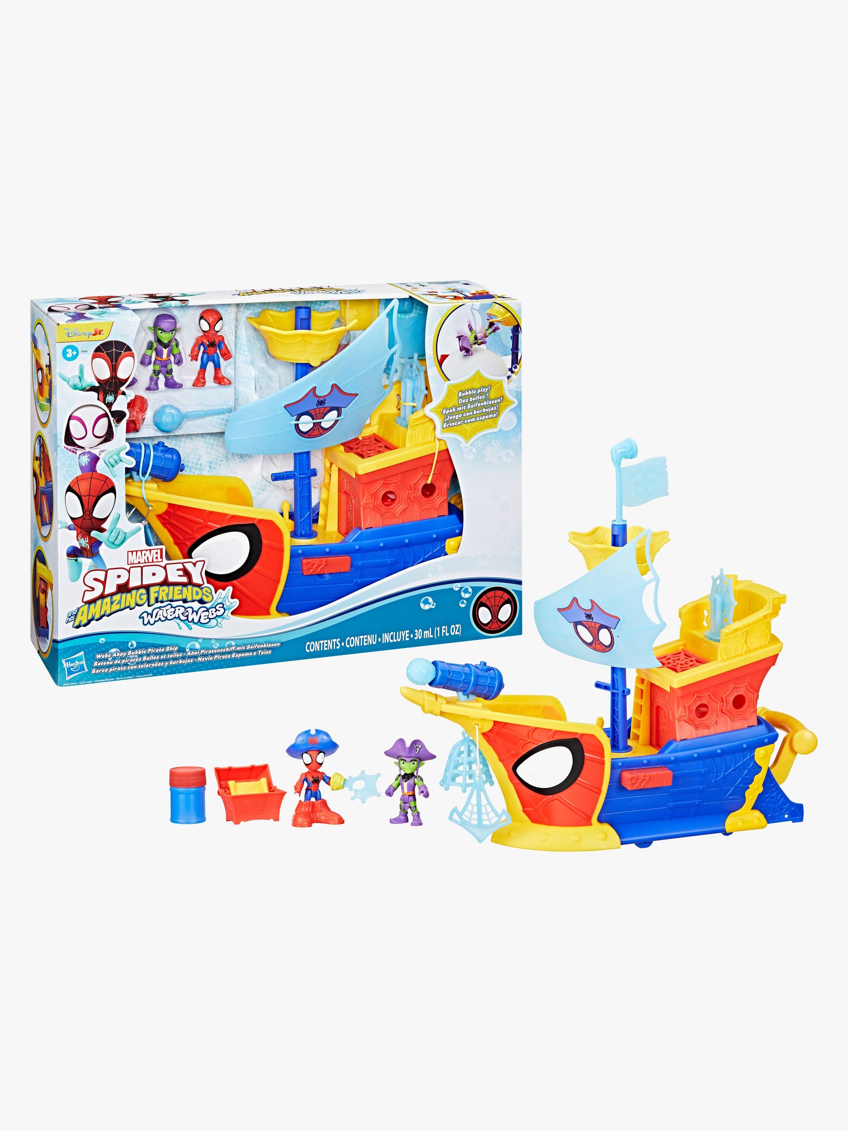 Spidey And His Amazing Friends Water-Webs Lelusetti Webs Ahoy Bubble Merirosvolaiva