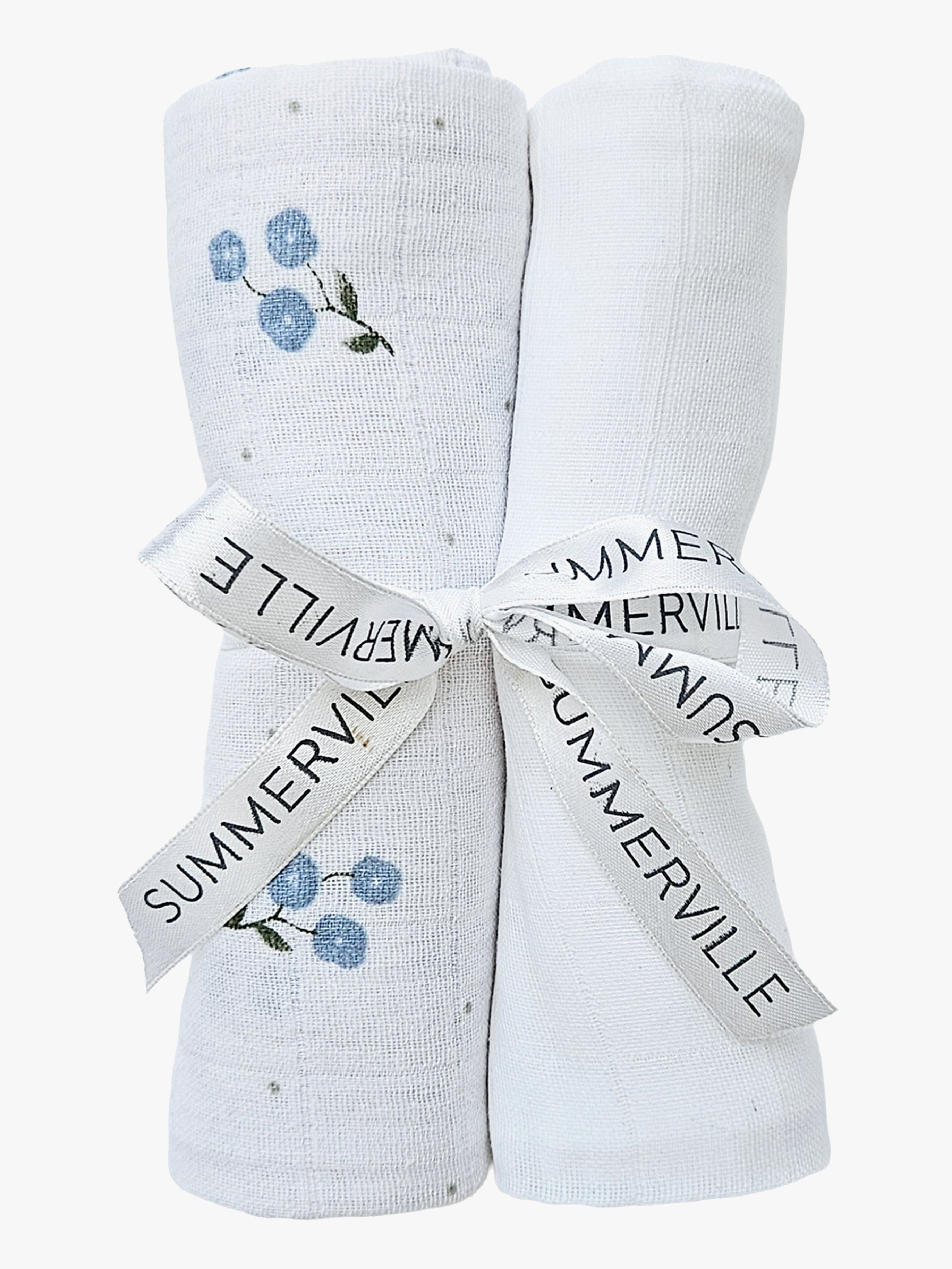 Summerville Organic Musliiniviltti 2-pack, Bluebell