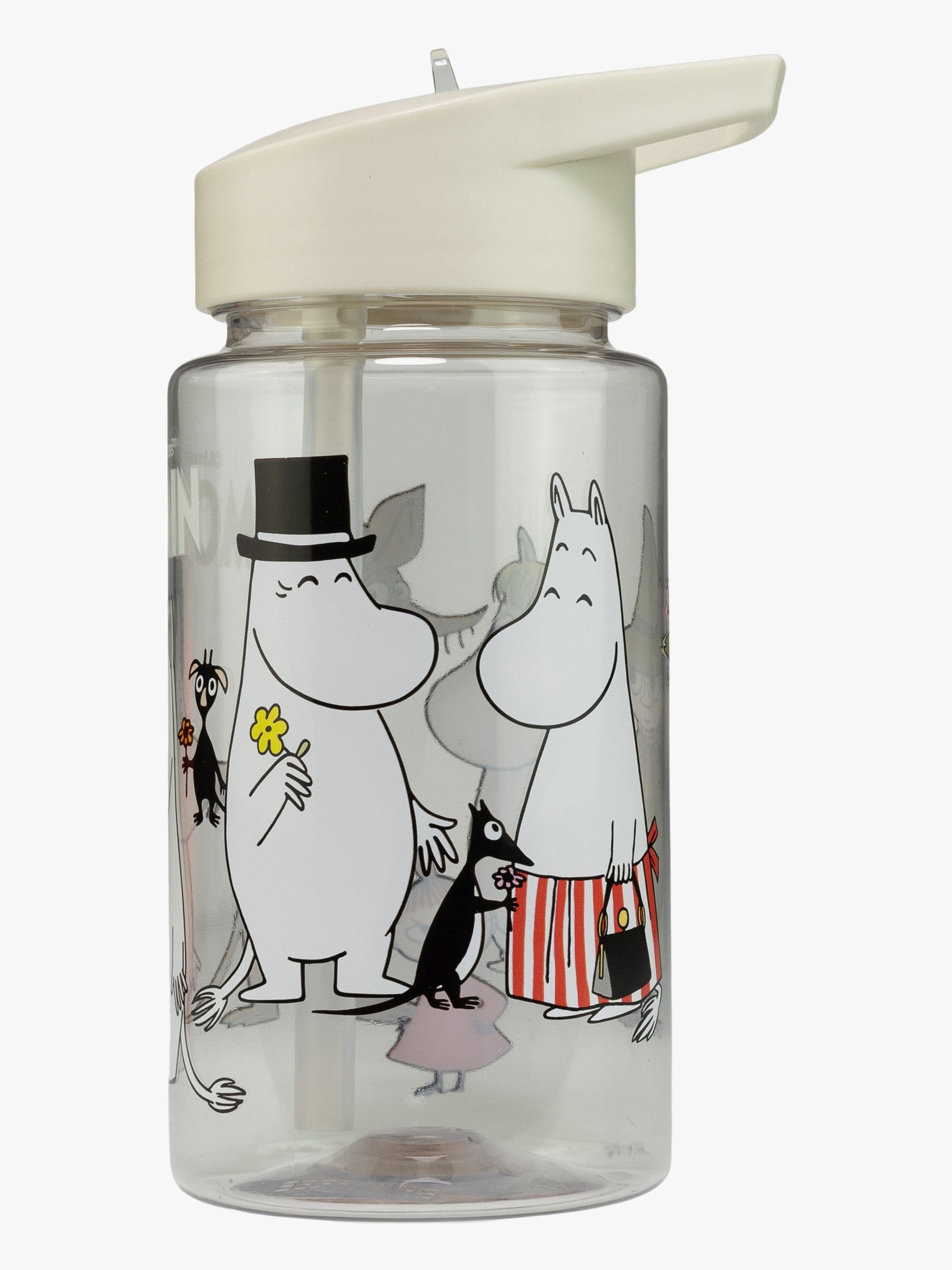 Muumi Perhe Juomapullo Muovi, Beige