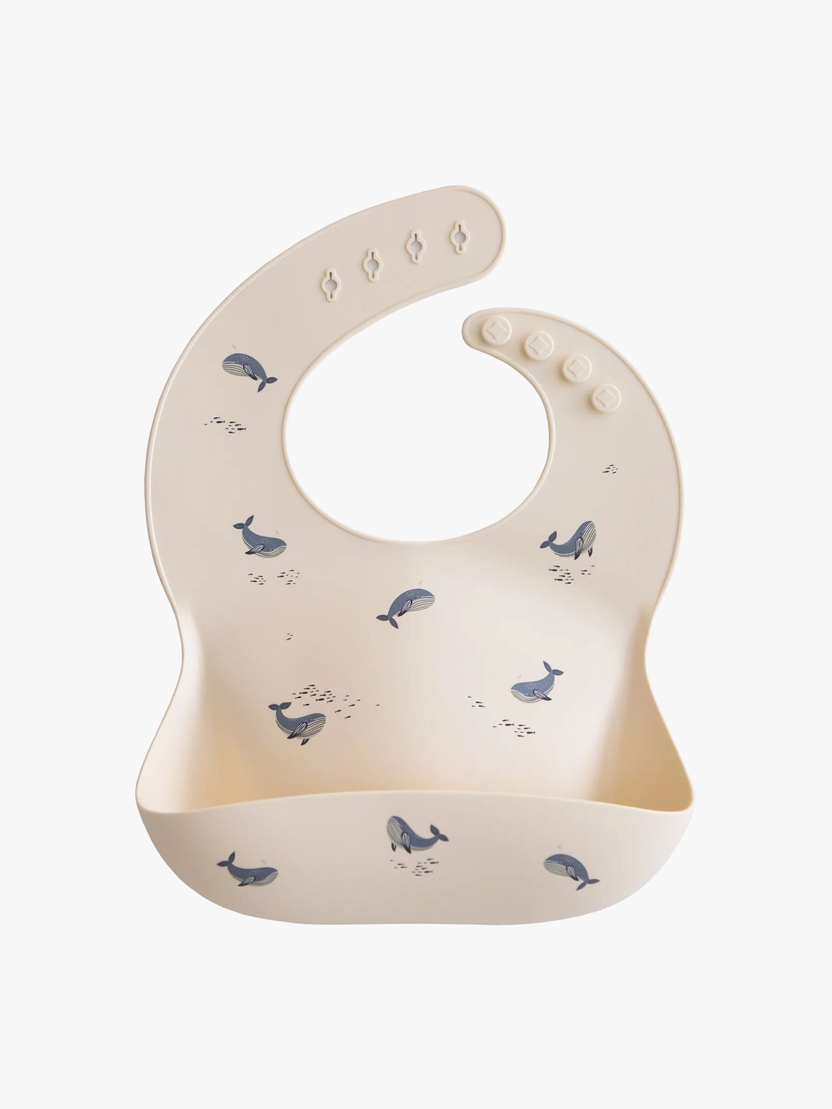 Mushie Ruokalappu Silikoni, Whales