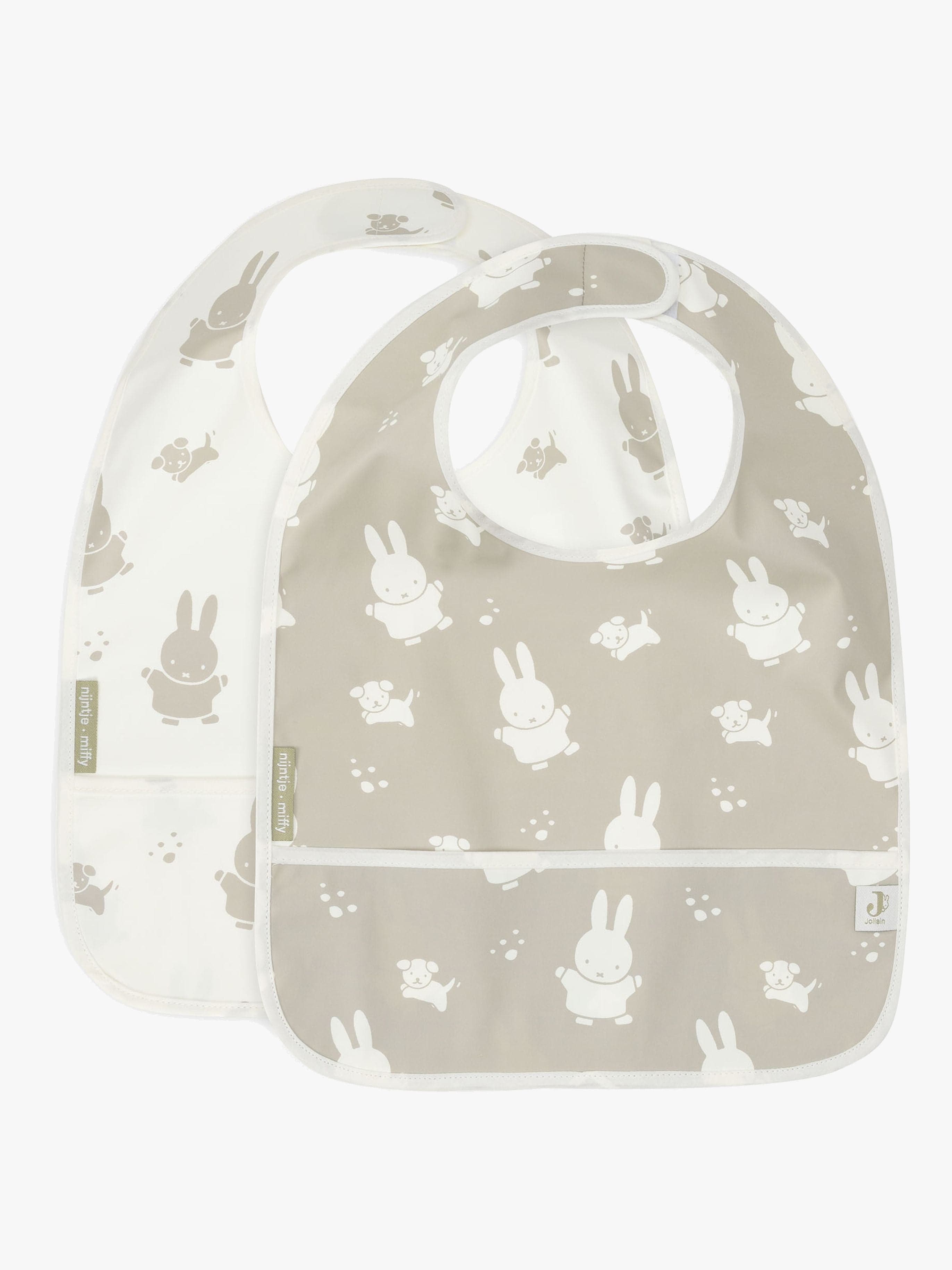 Jollein Miffy& Snuffy Ruokalappu 2-pack, Olive Green
