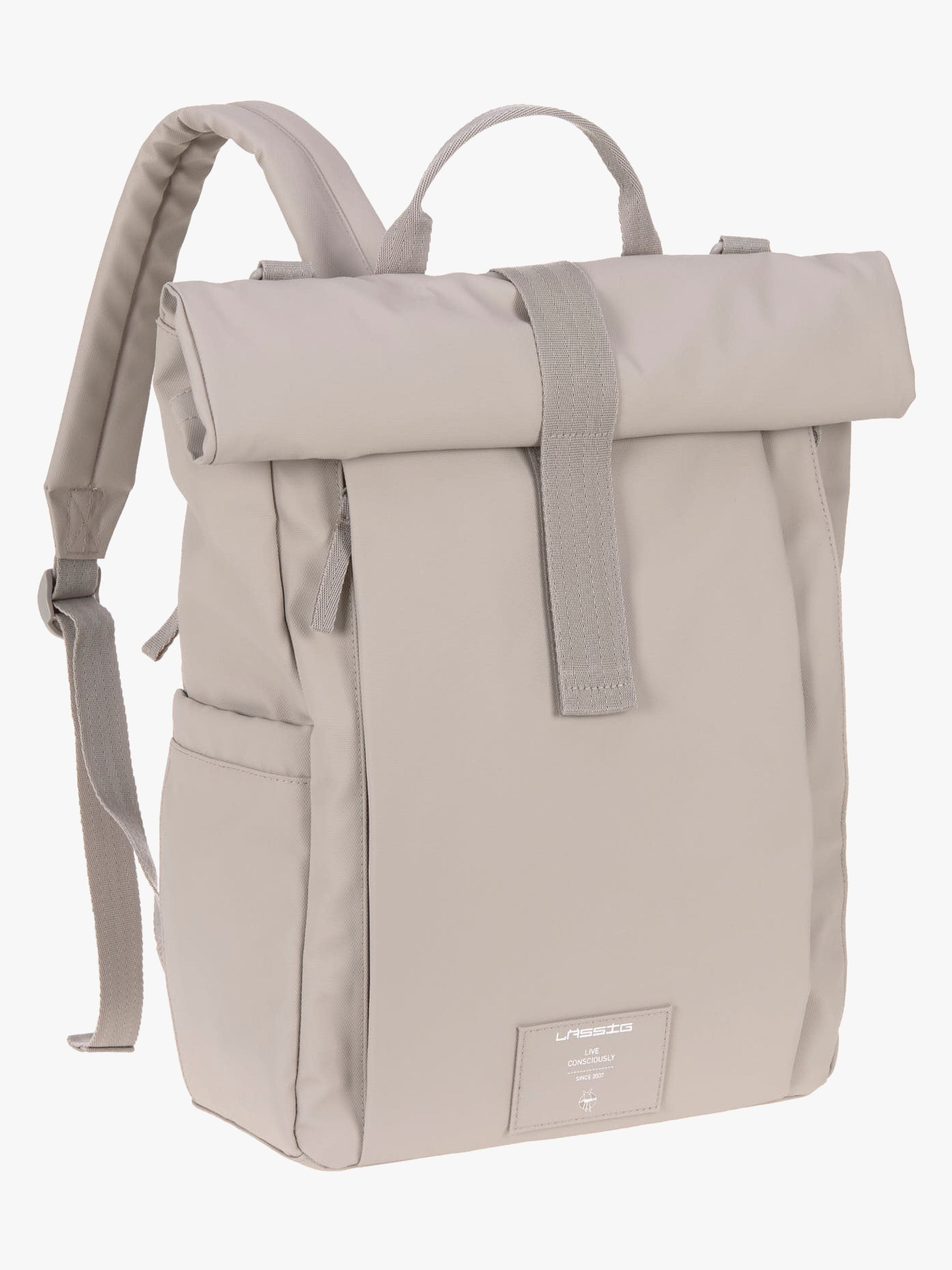Lässig Rolltop Hoitolaukku Reppu, Taupe