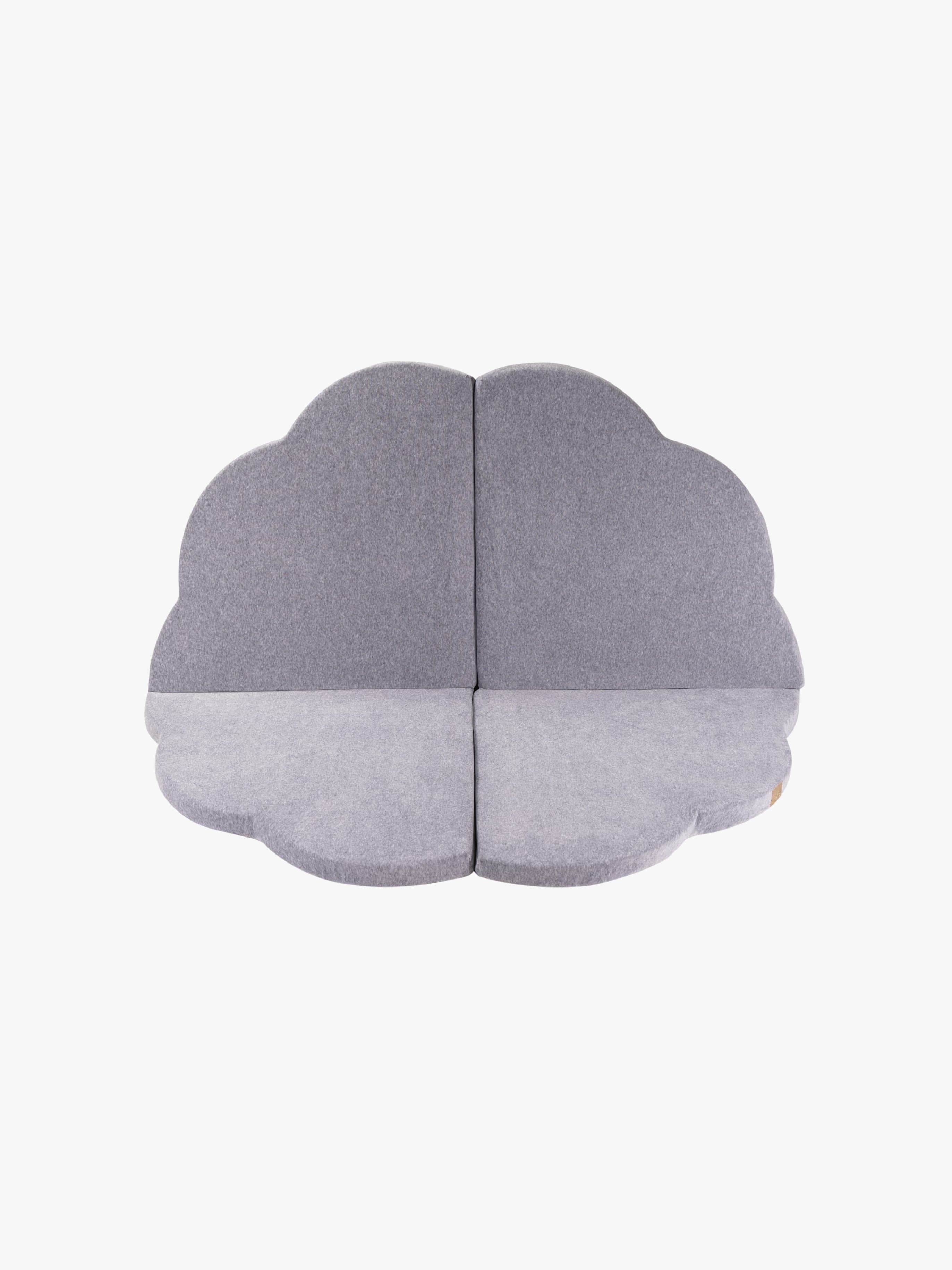 Meowbaby Foam Kokoontaitettava Leikkialusta Sametti 160x160, Vaaleanharmaa