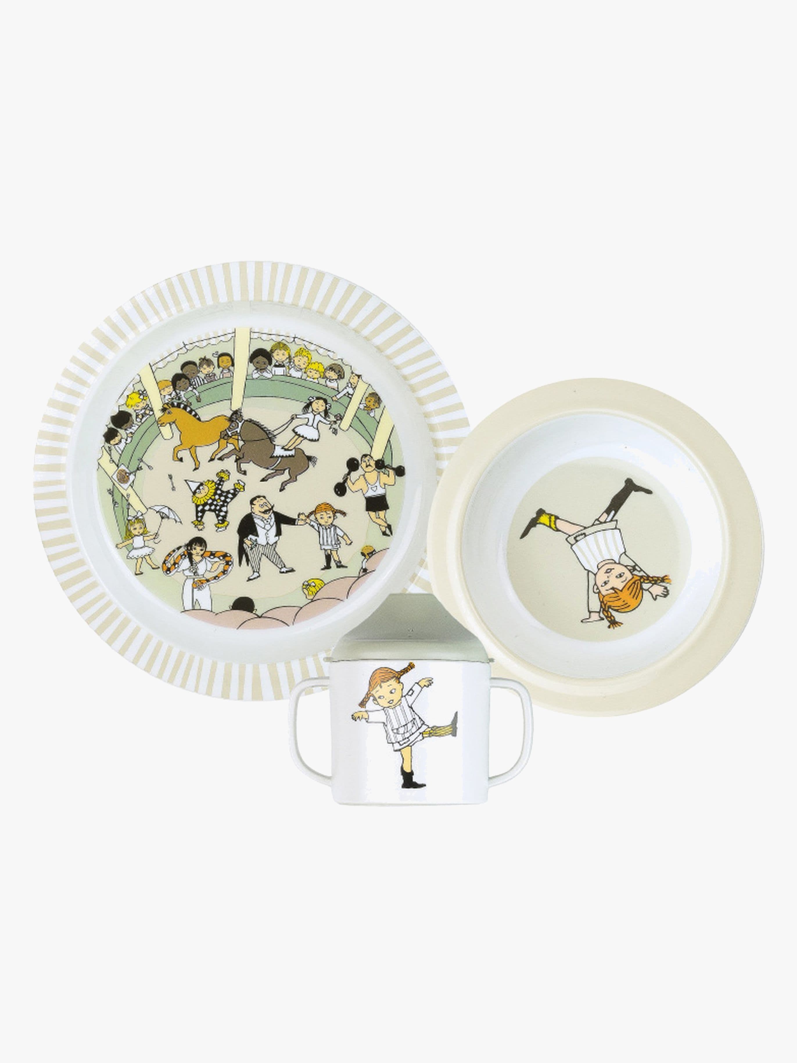 Peppi Pitkätossu Sirkus Ruokailusetti 3