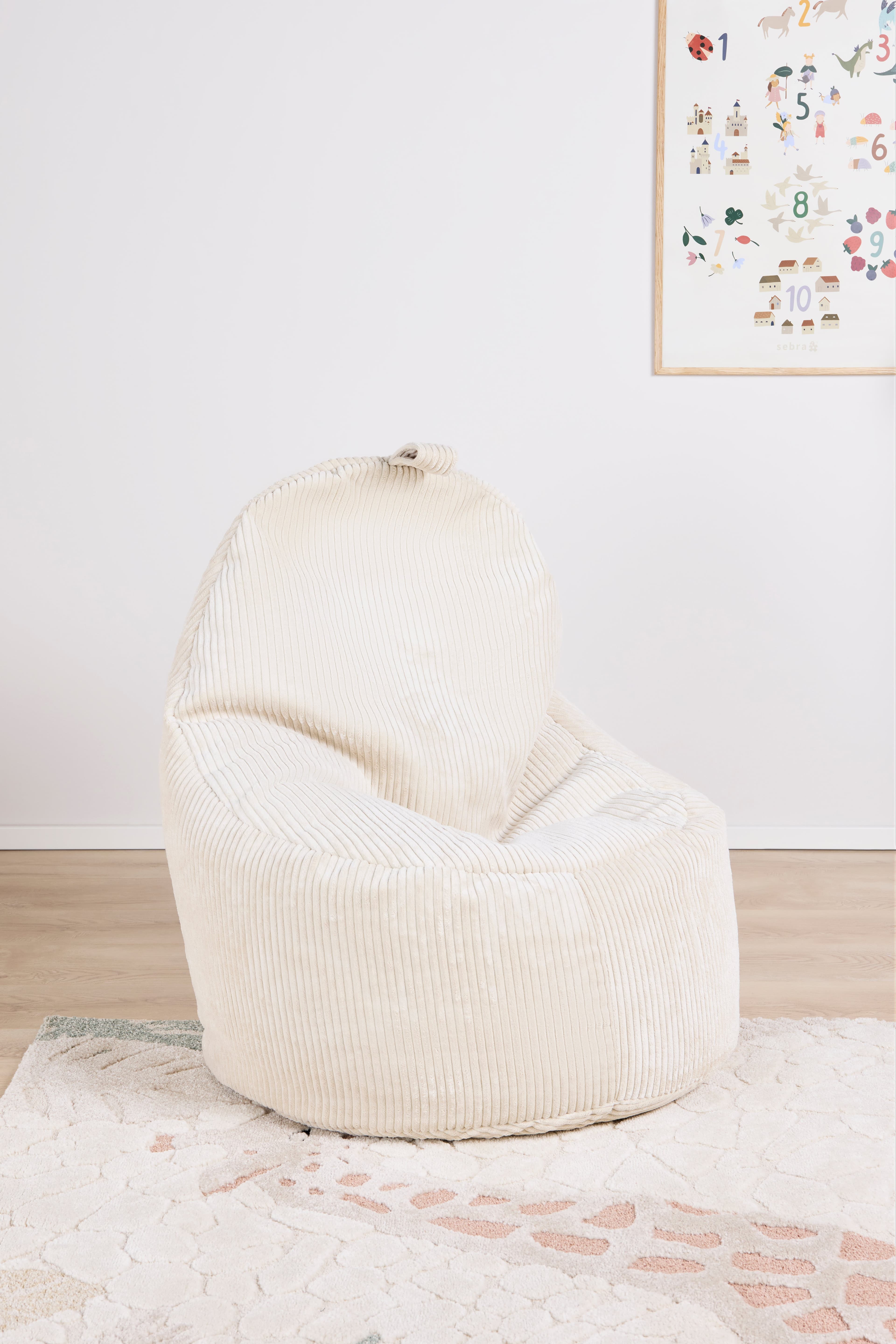 Furini Yoko Säkkituoli Sametti, Vaaleanbeige