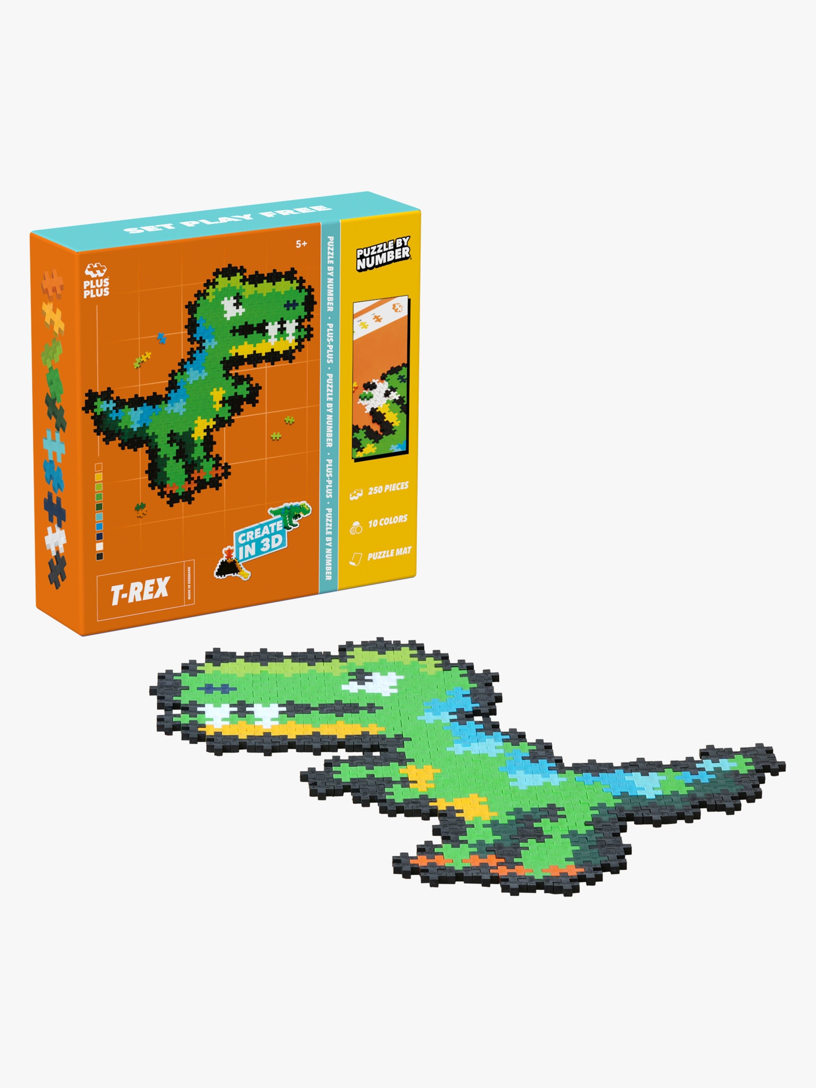 Plus-Plus Puzzle By Number Rakennussarja T-Rex 250