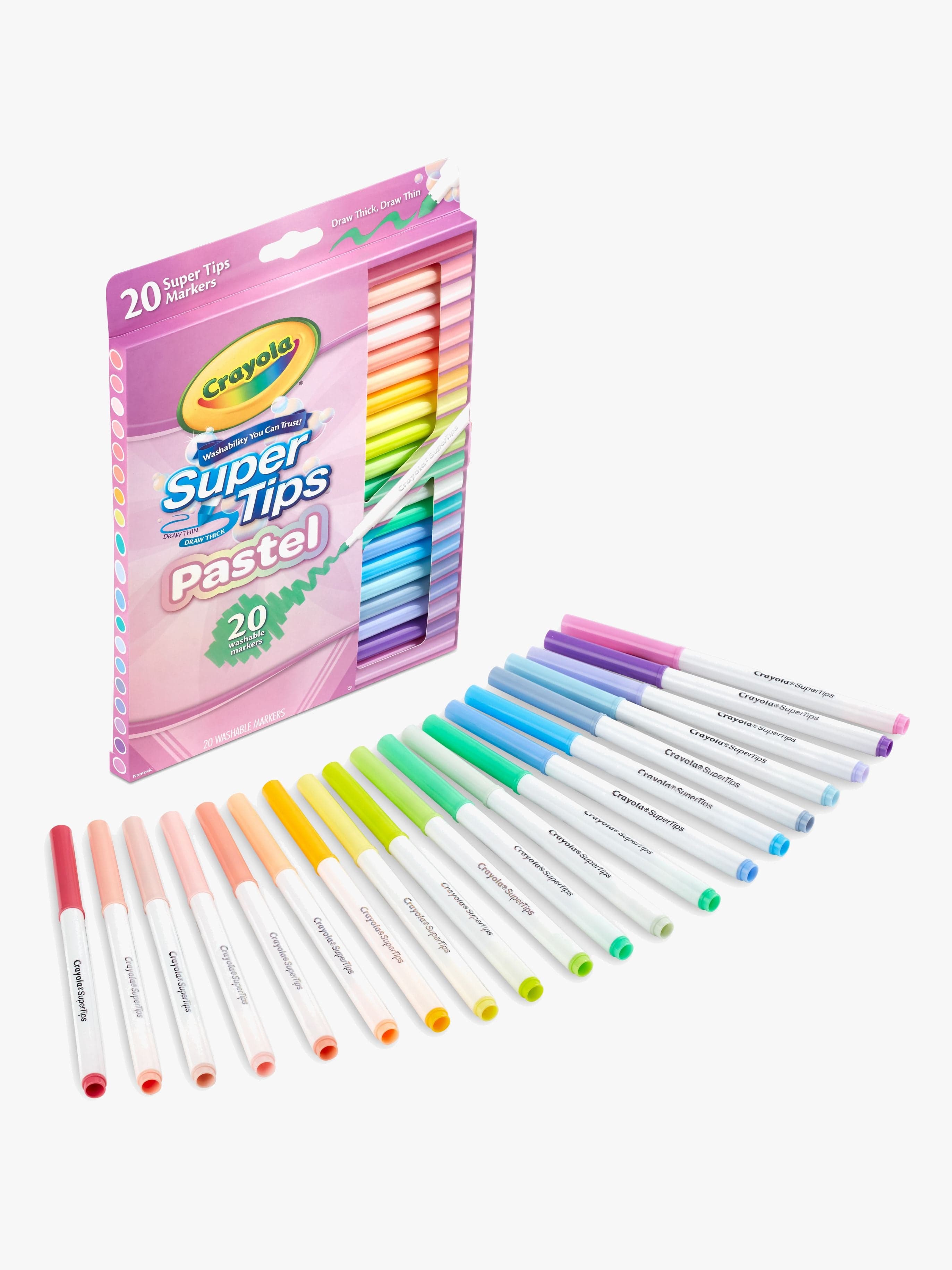 Crayola Super Tips Kuitukynät Pastelli 20-pack