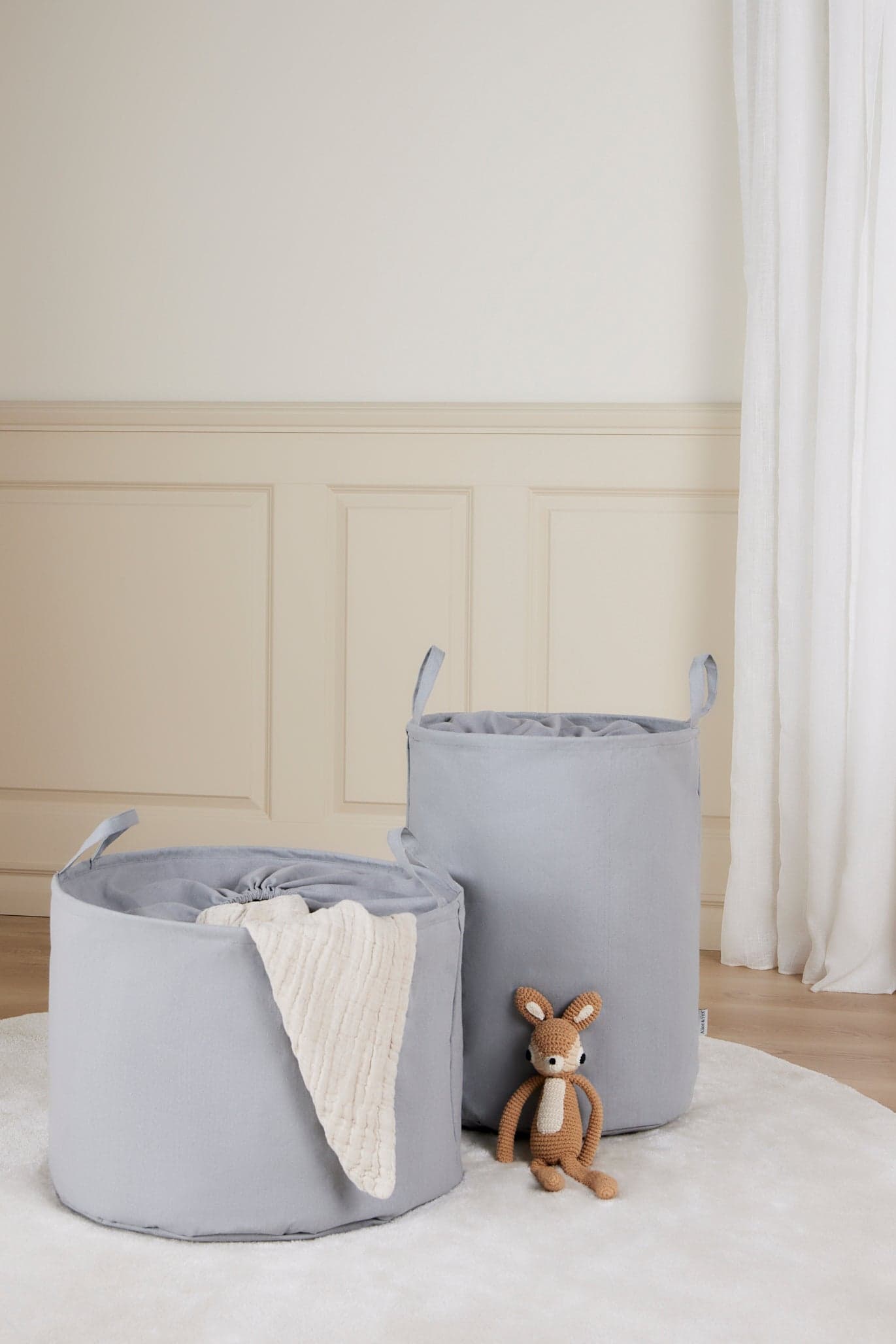 Alice & Fox DINA Säilytyskori 2-pack, Harmaa