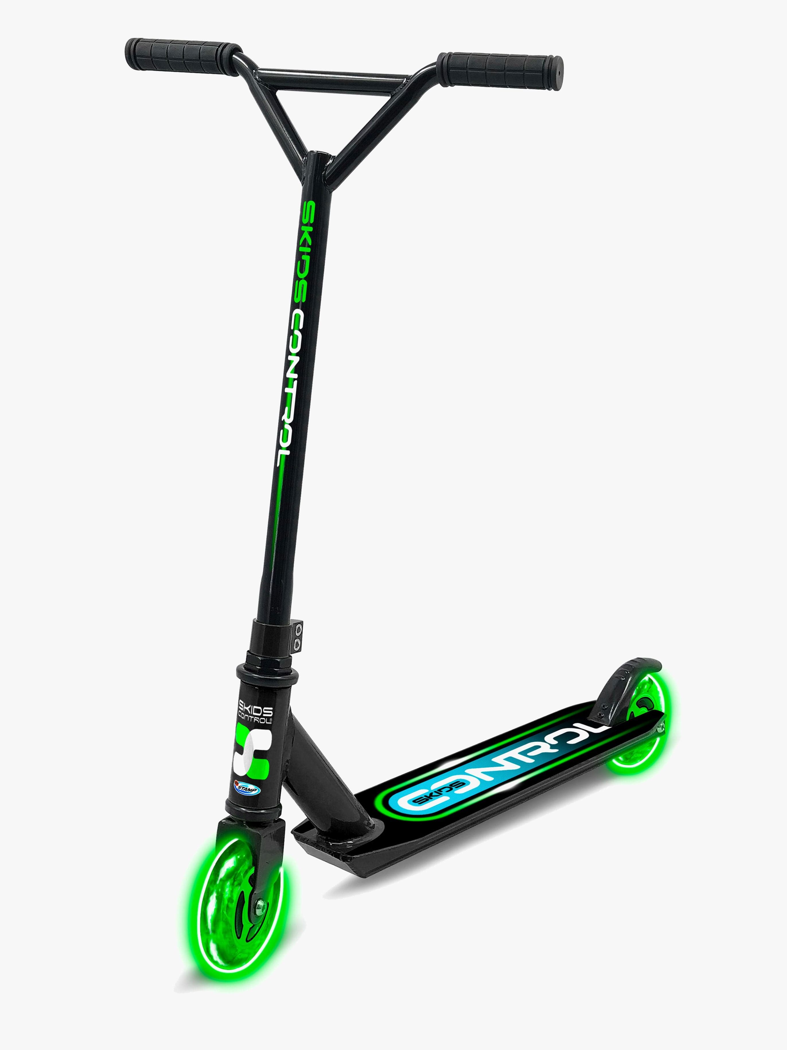 Stamp Stunt Potkulauta Light-Up Pyörä, Vihreä/Musta