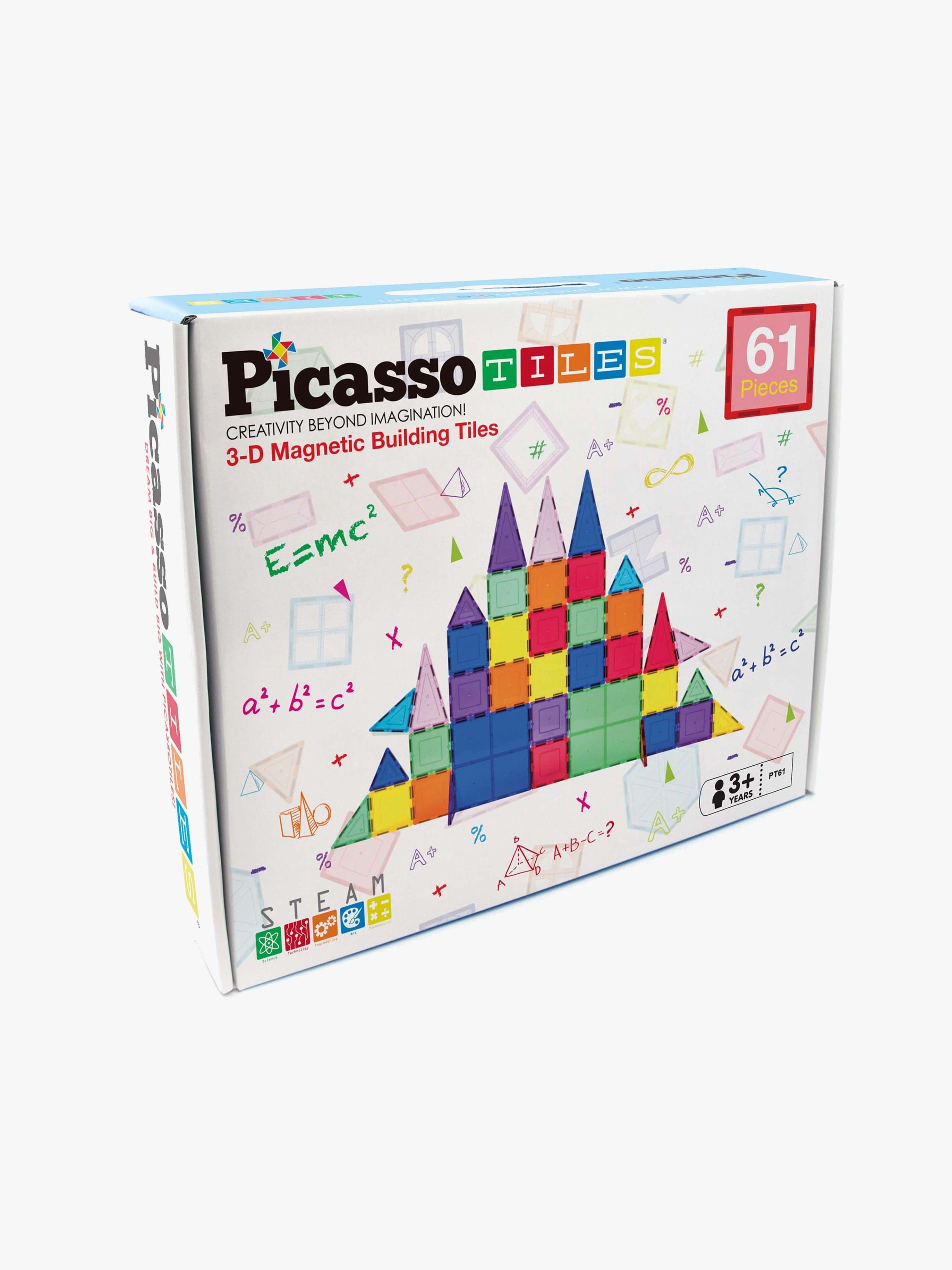 PicassoTiles Magneettinen Rakennussarja 61 Osaa