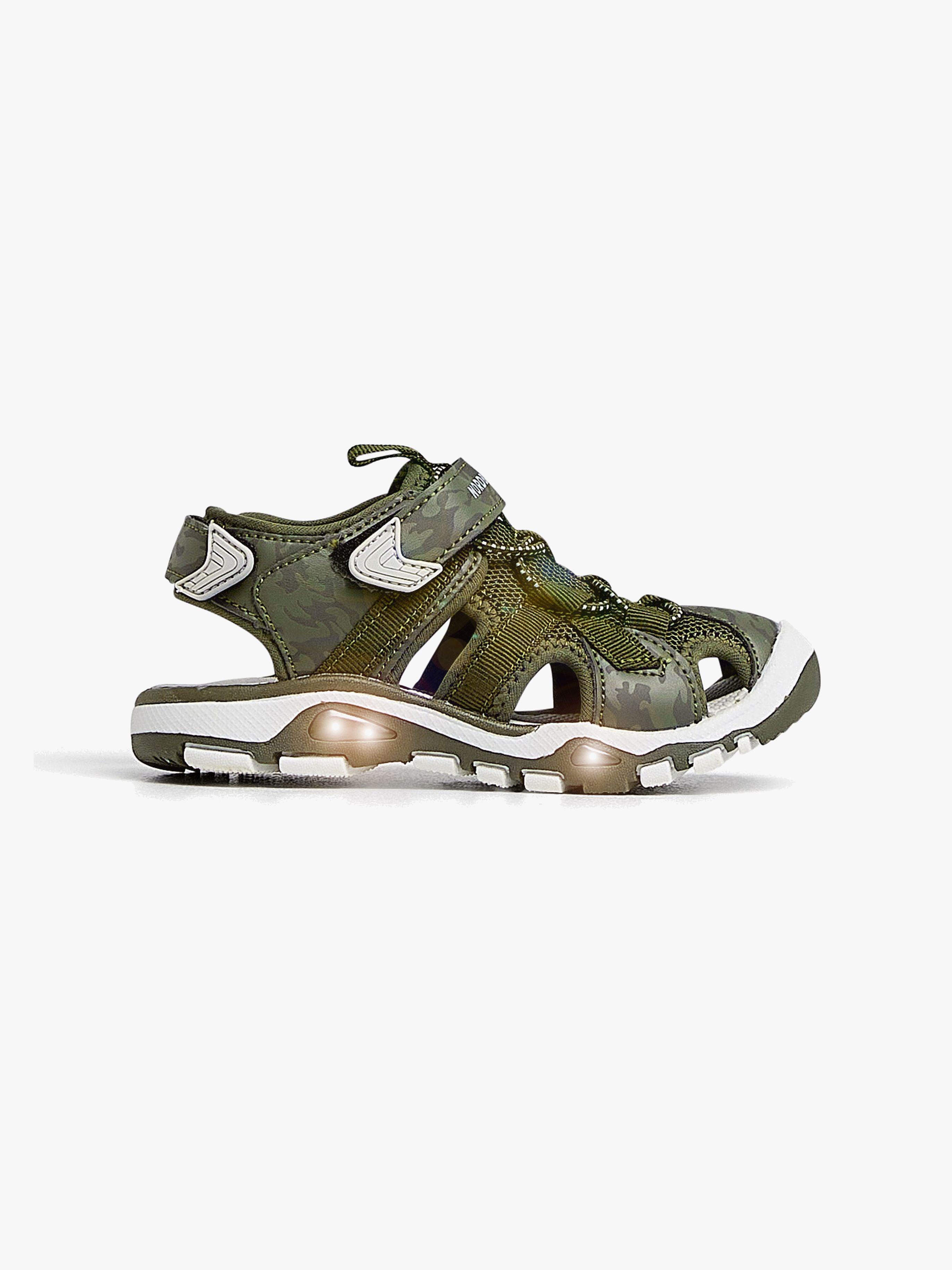 Nordbjørn Safari LED-sandaalit, Green Khaki, 24