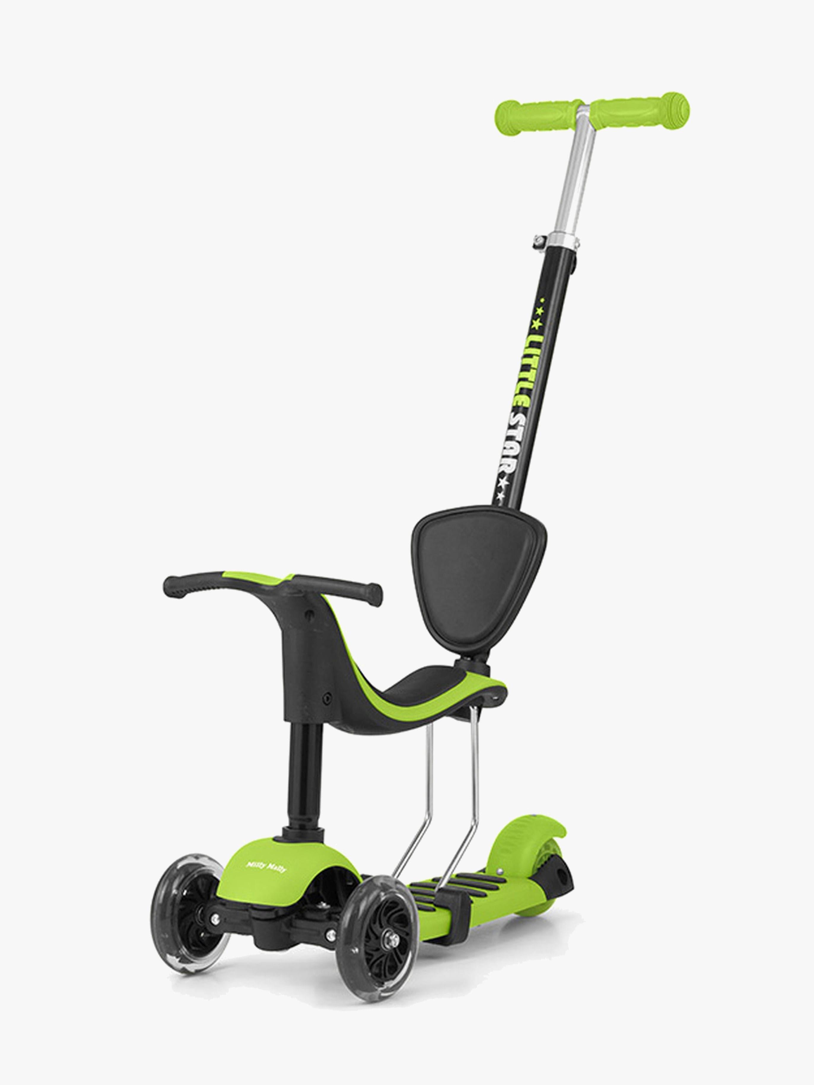 Milly Mally Little Star Potkuauto/Potkulauta 3-in-1, Vihreä