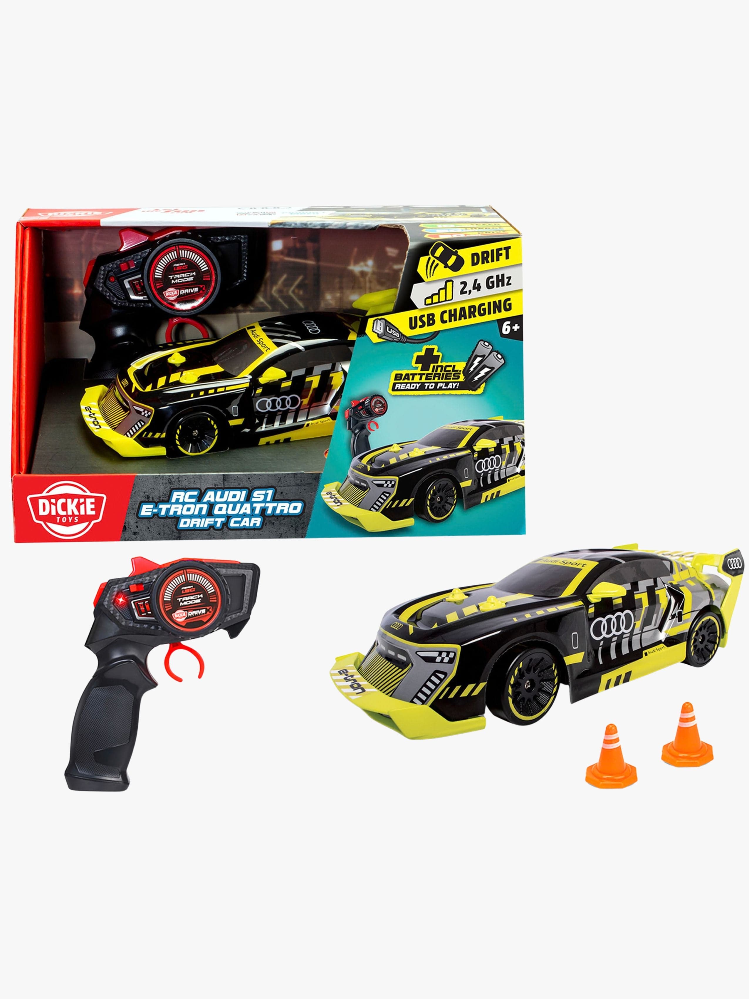 Dickie Toys Audi S1 E-Tron Quattro Kauko-ohjattava Drift-auto 22 cm