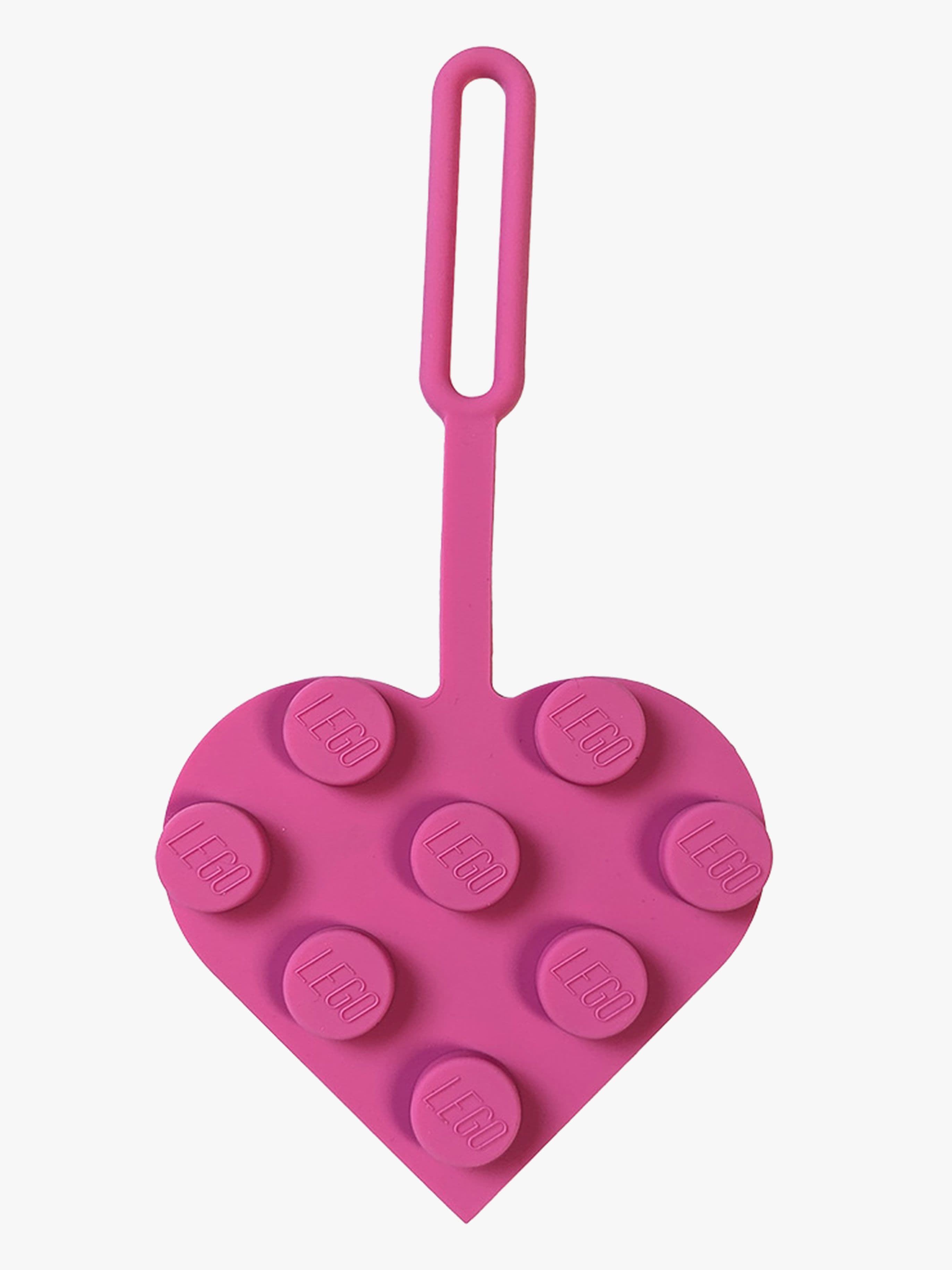 LEGO® Iconic Matkalaukun Nimilappu Heart, Vaaleanpunainen